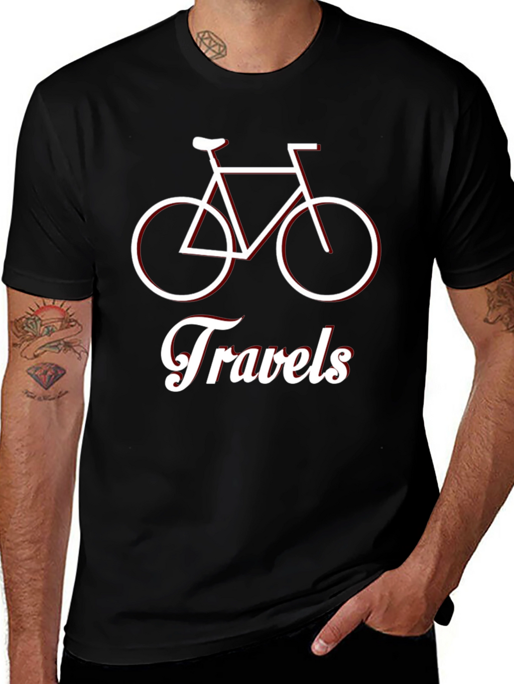 Travels Bicycle Graphic T-Shirt