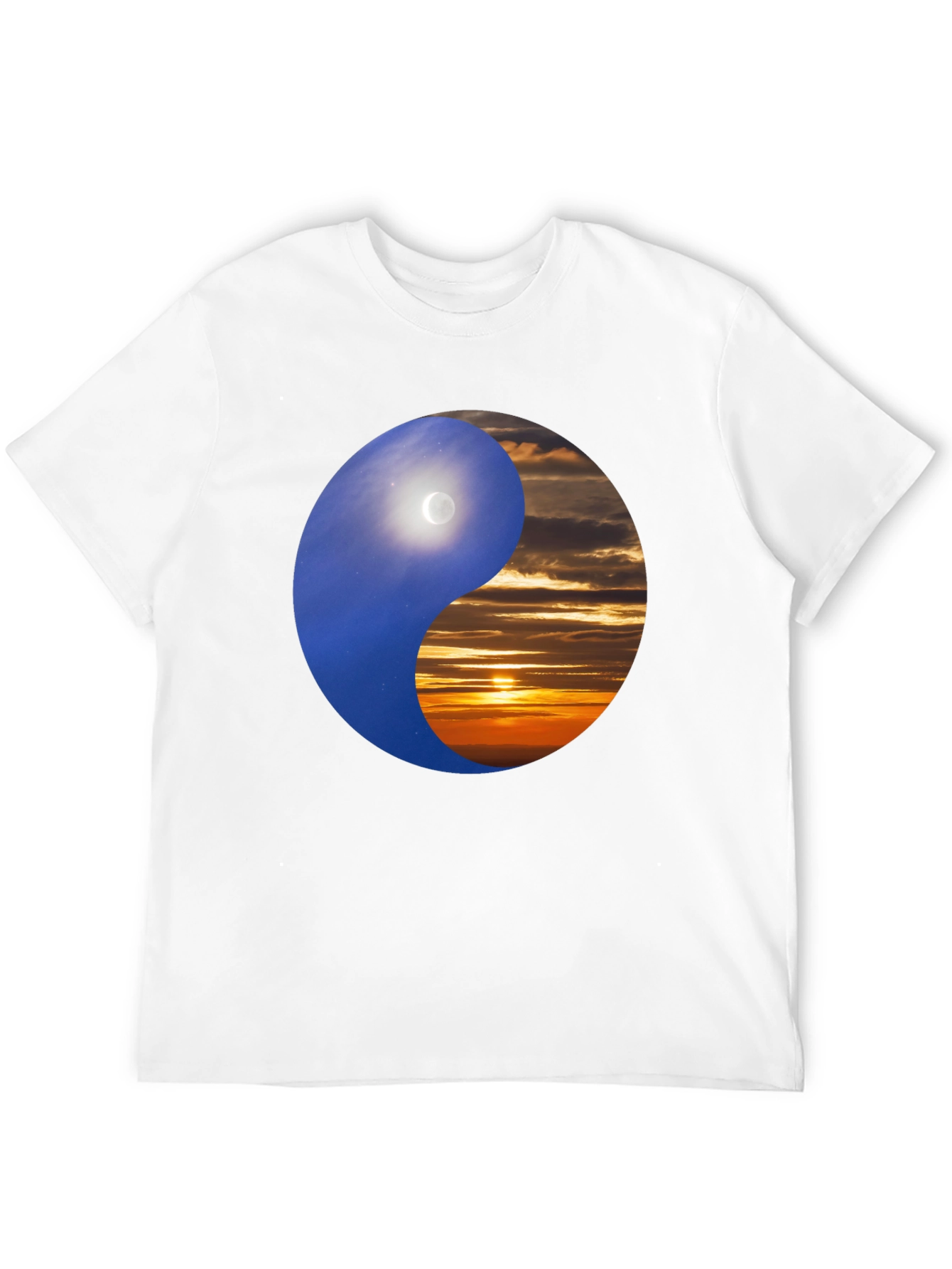 Yin Yang Day & Night Black T-Shirt