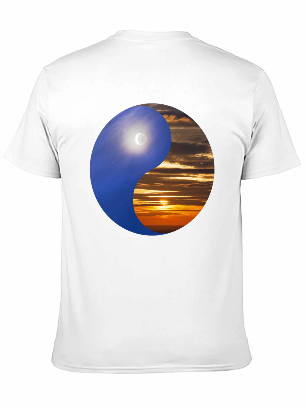 Yin Yang Day & Night Black T-Shirt