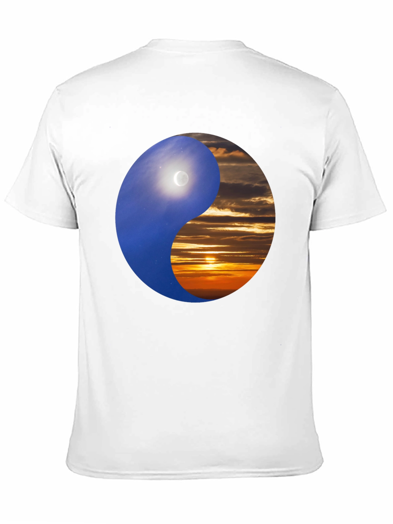 Yin Yang Day & Night Black T-Shirt