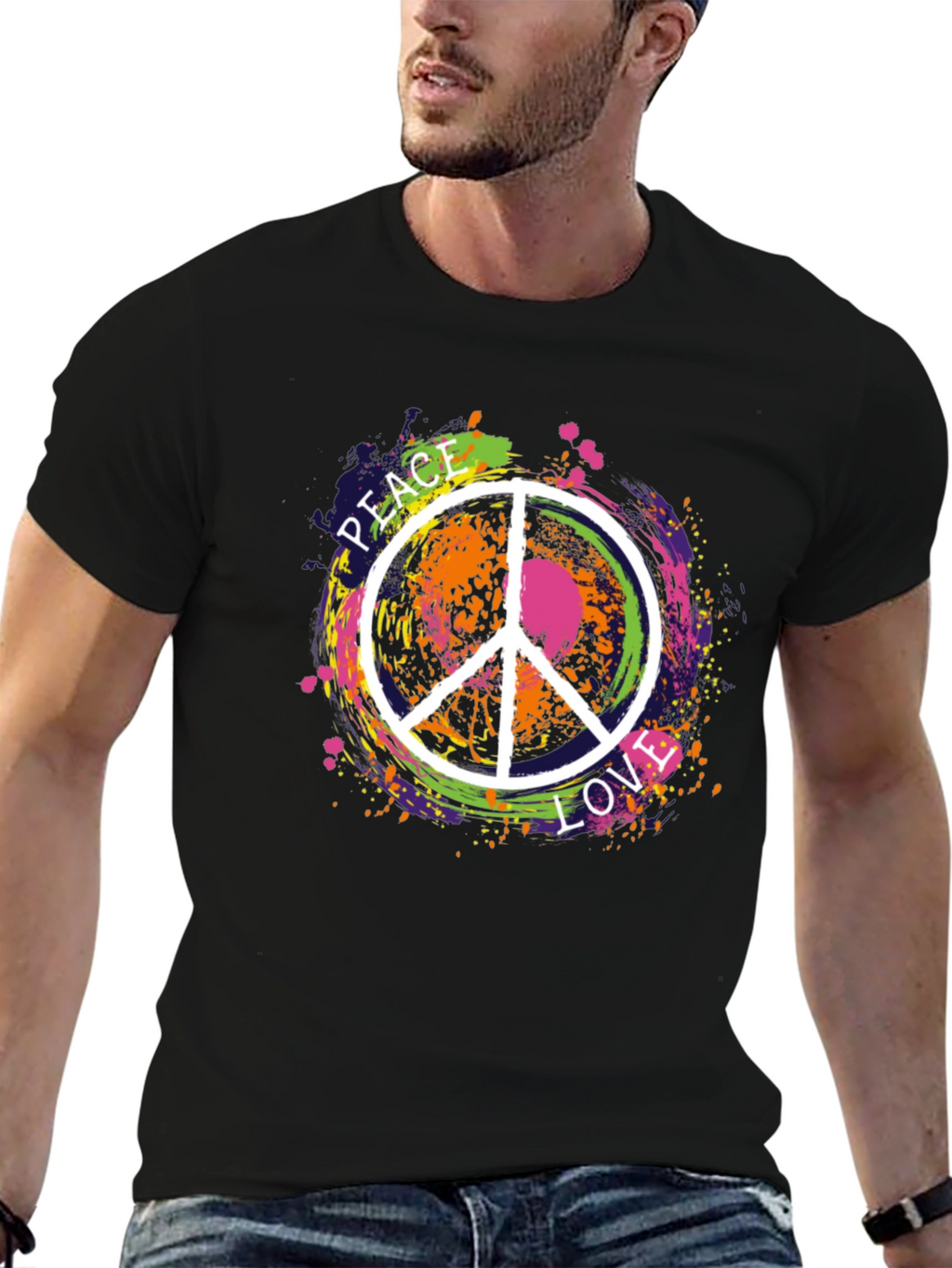 Peace & Love T-Shirt - Retro Graphic Tee