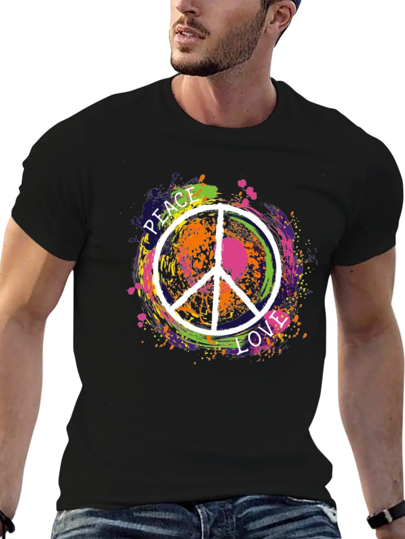 Peace & Love T-Shirt - Retro Graphic Tee
