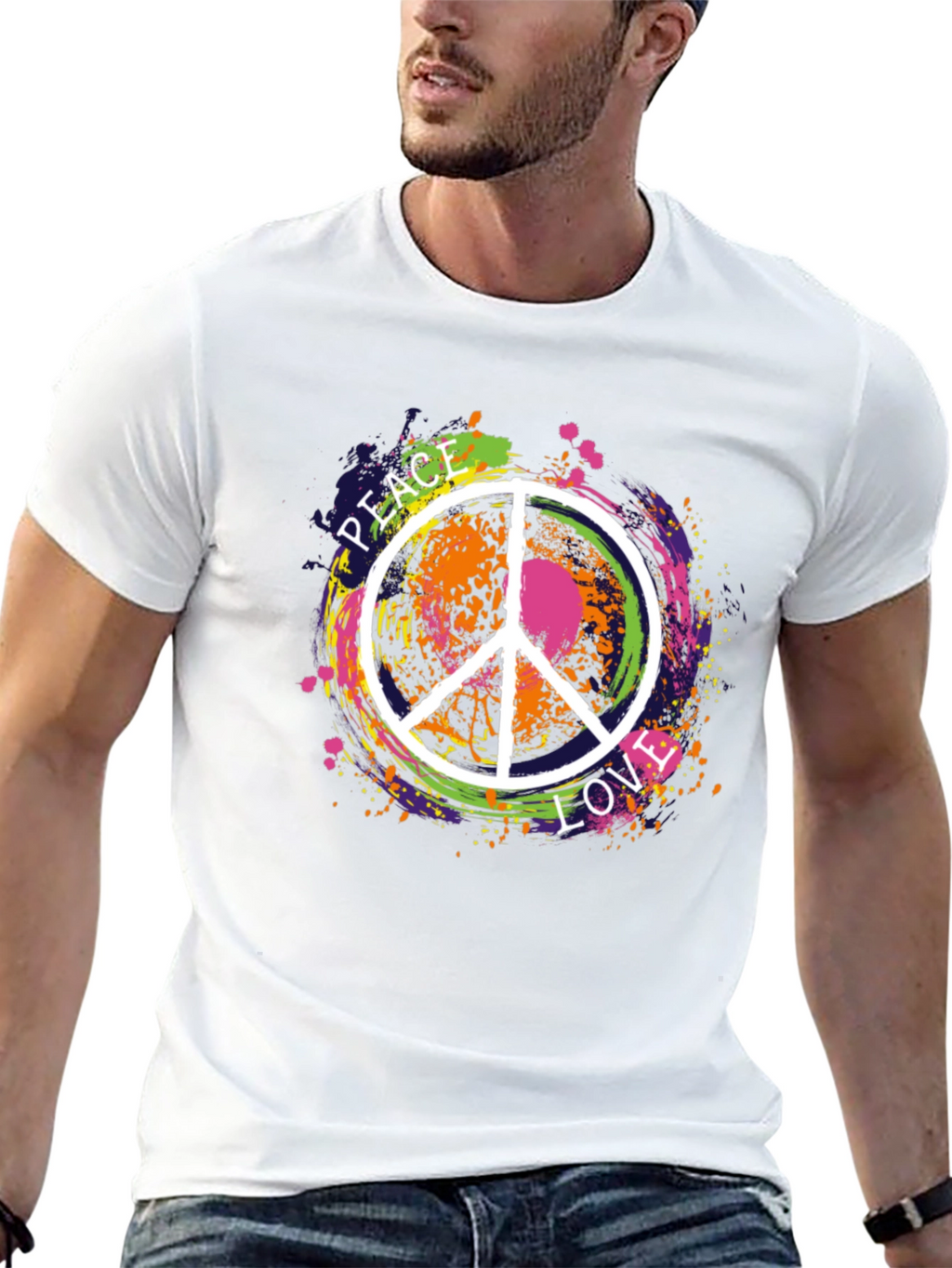 Peace & Love T-Shirt - Retro Graphic Tee