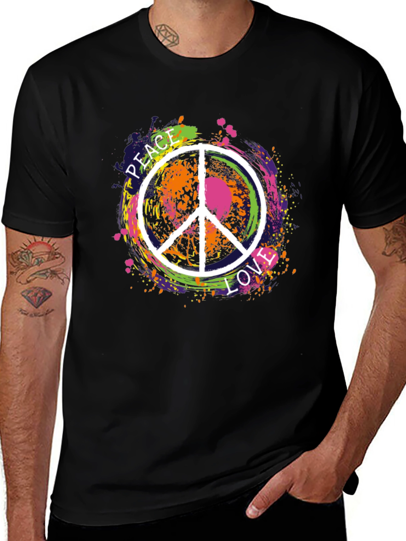 Peace & Love T-Shirt - Retro Graphic Tee