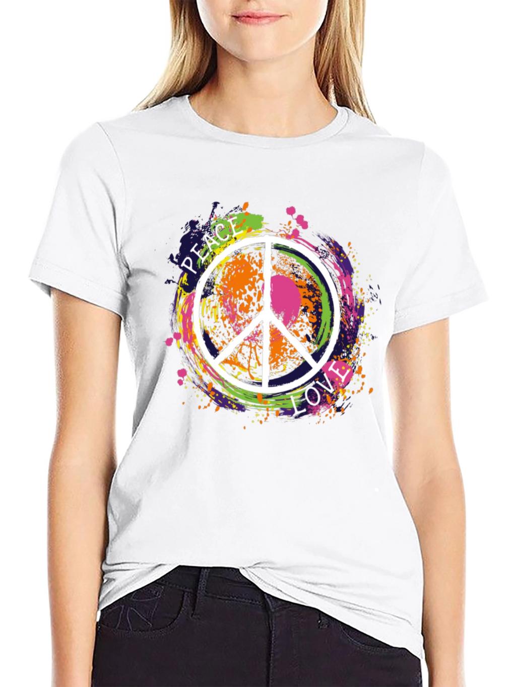 Peace & Love T-Shirt - Retro Graphic Tee