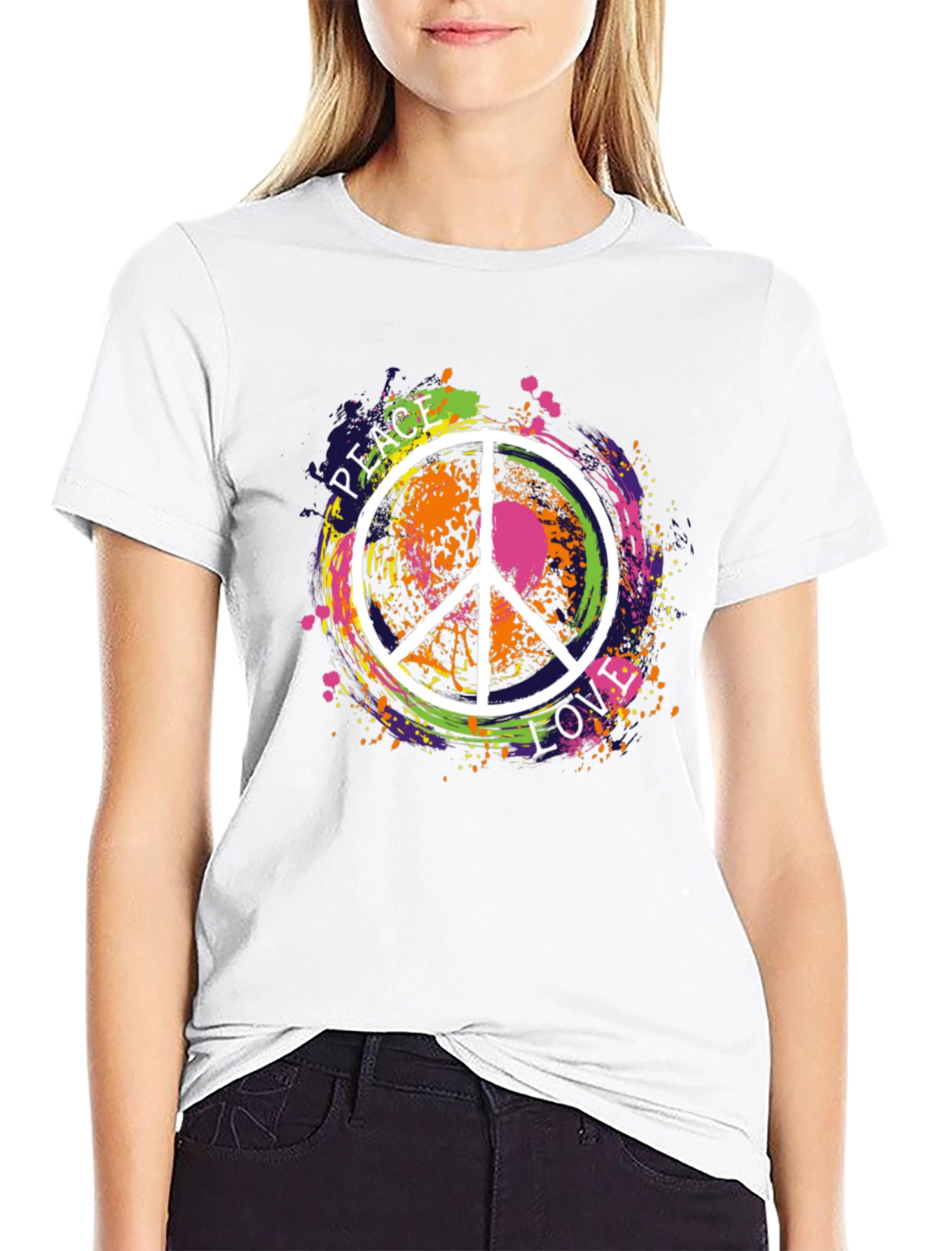 Peace & Love T-Shirt - Retro Graphic Tee