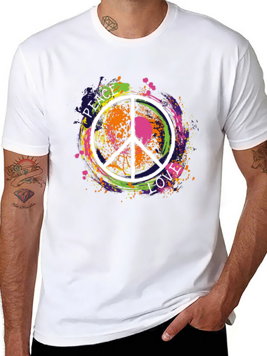 Peace & Love T-Shirt - Retro Graphic Tee