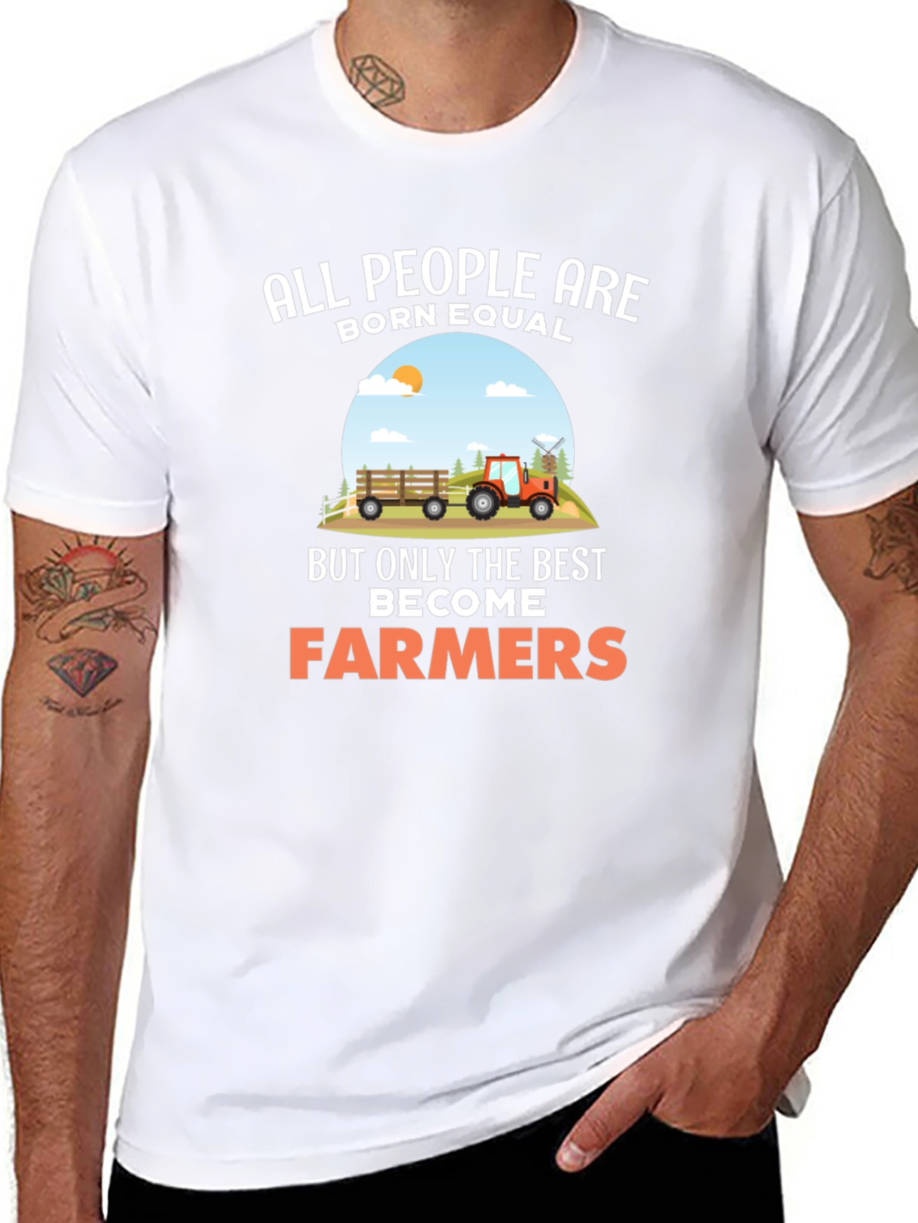 Farmer Graphic Tee: All People Are Born Equal