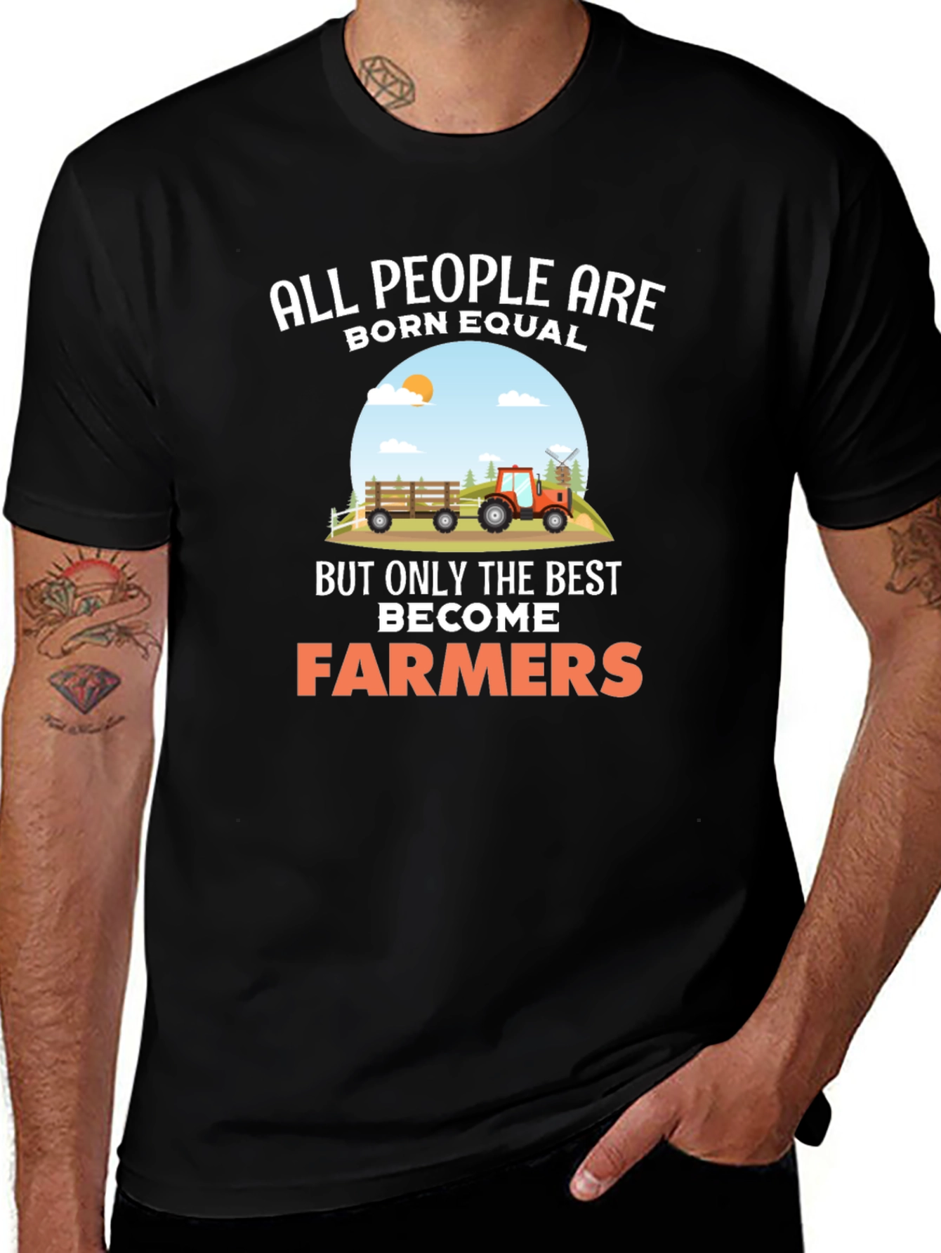 Farmer Graphic Tee: All People Are Born Equal