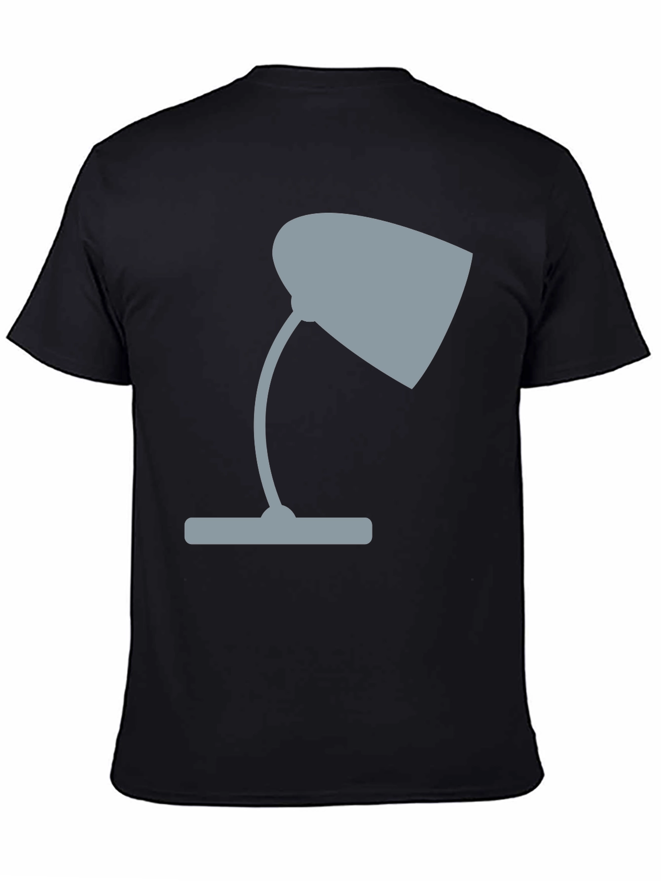 Modern Lamp Graphic Tee - Casual Black T-Shirt