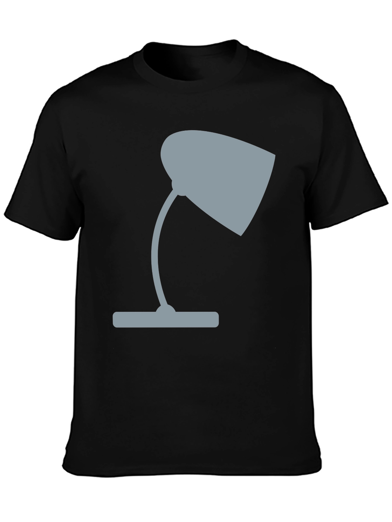 Modern Lamp Graphic Tee - Casual Black T-Shirt
