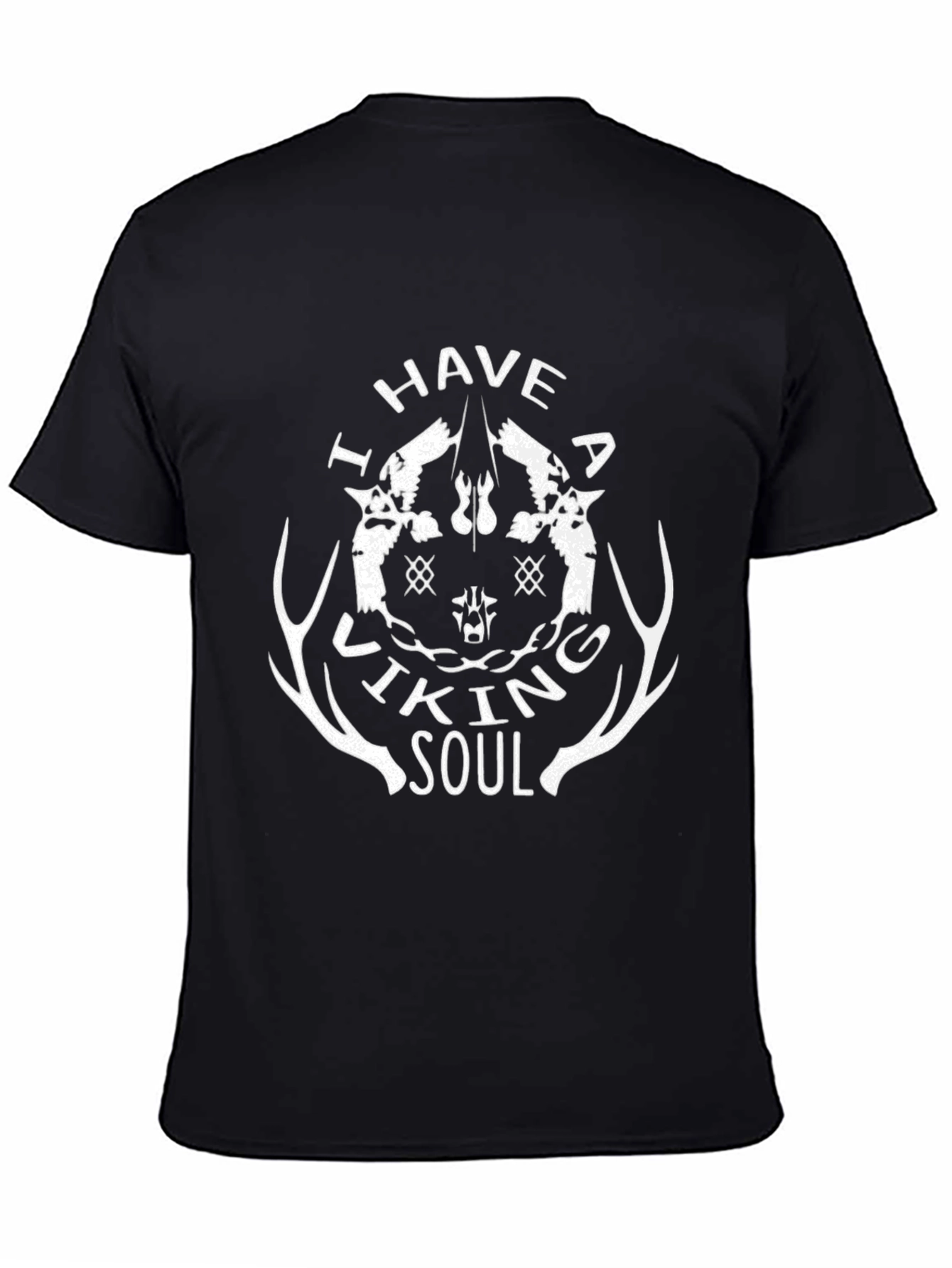 Viking Soul Graphic T-Shirt - Black