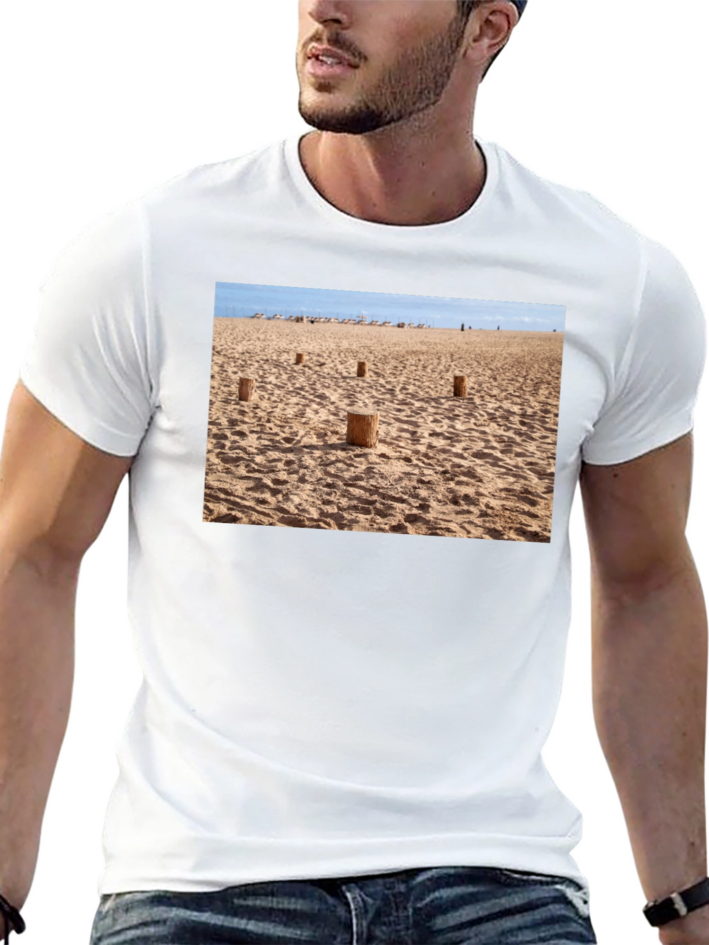 Beach Scene Graphic Tee - Soft Cotton Comfort