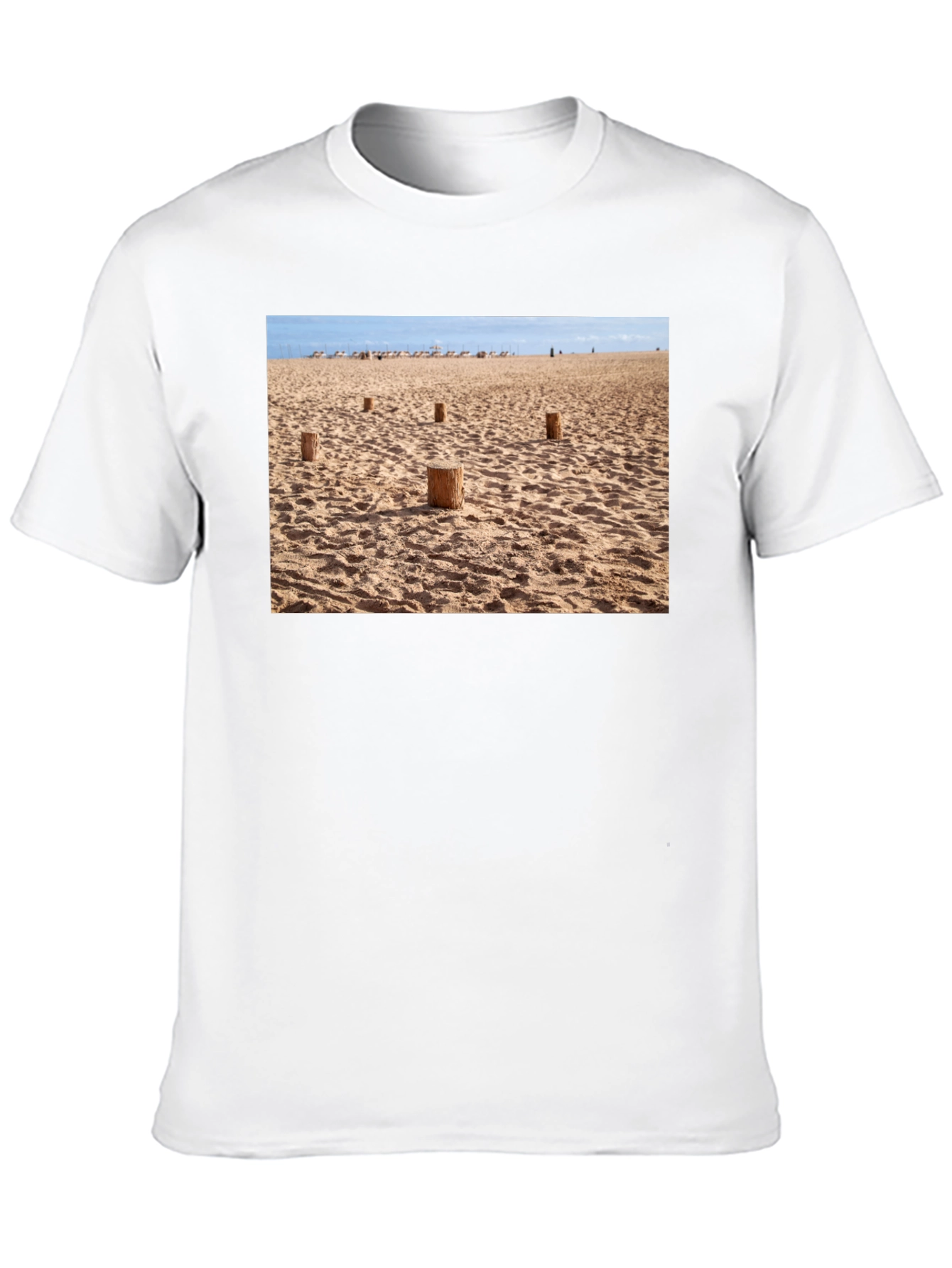 Beach Scene Graphic Tee - Soft Cotton Comfort