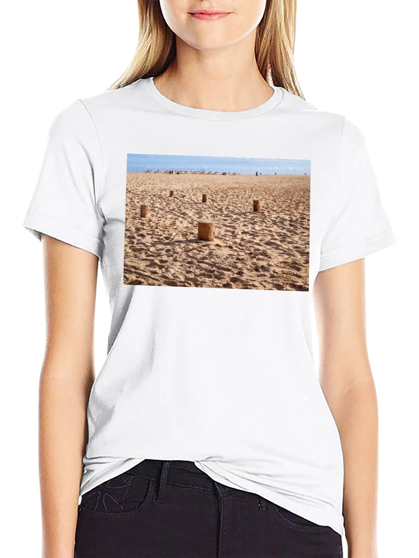 Beach Scene Graphic Tee - Soft Cotton Comfort