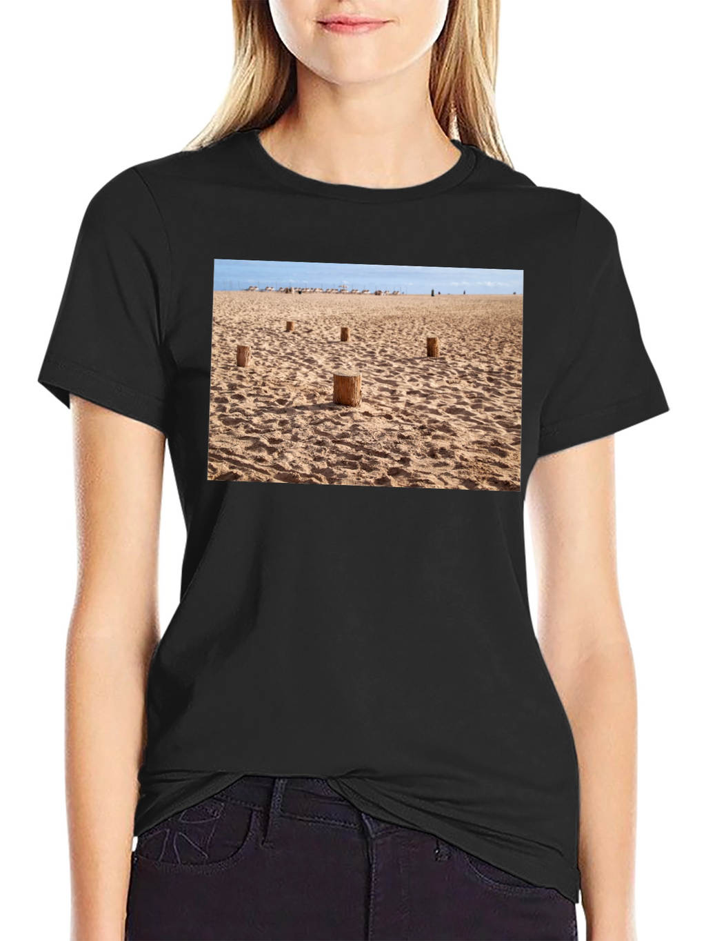 Beach Scene Graphic Tee - Soft Cotton Comfort
