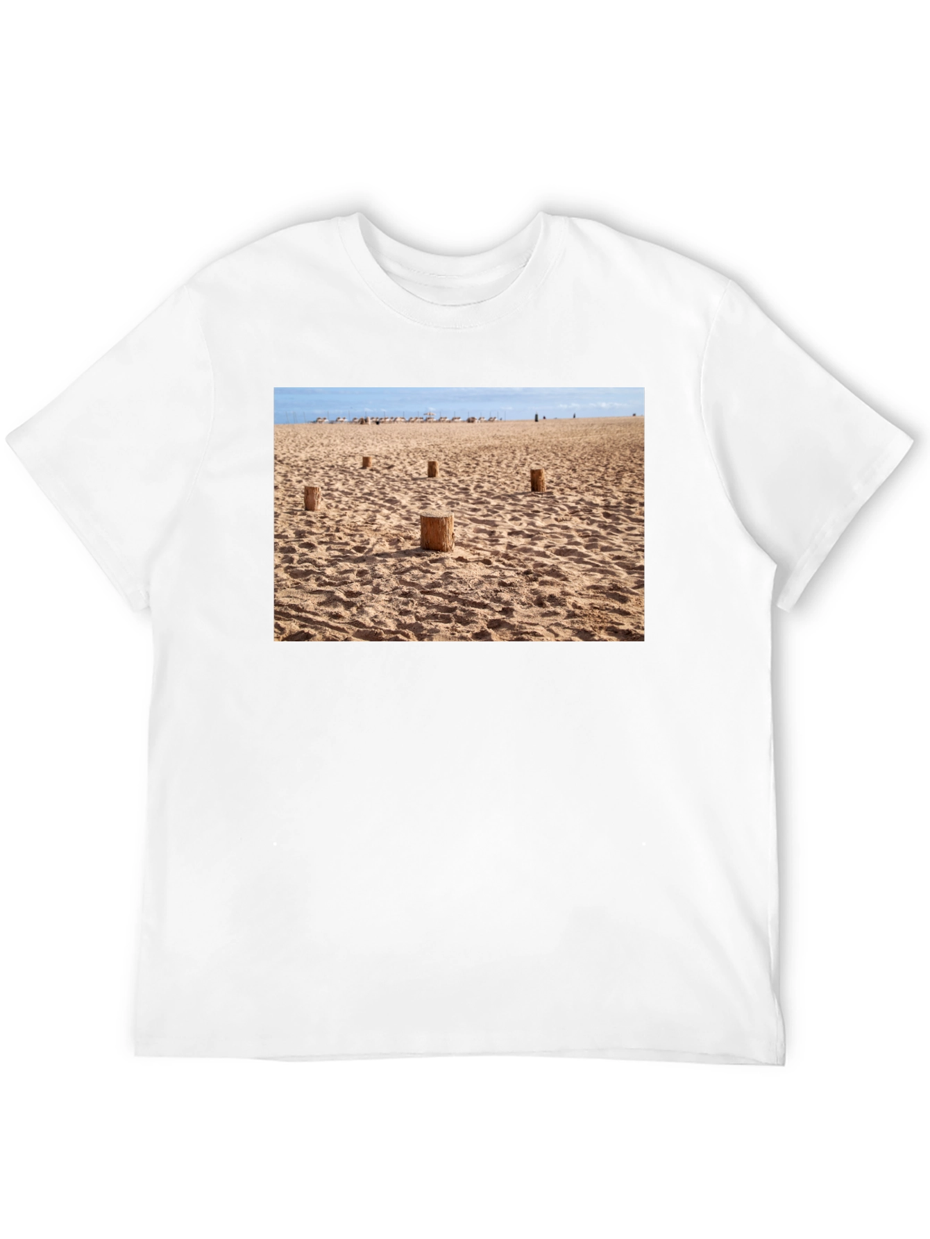 Beach Scene Graphic Tee - Soft Cotton Comfort
