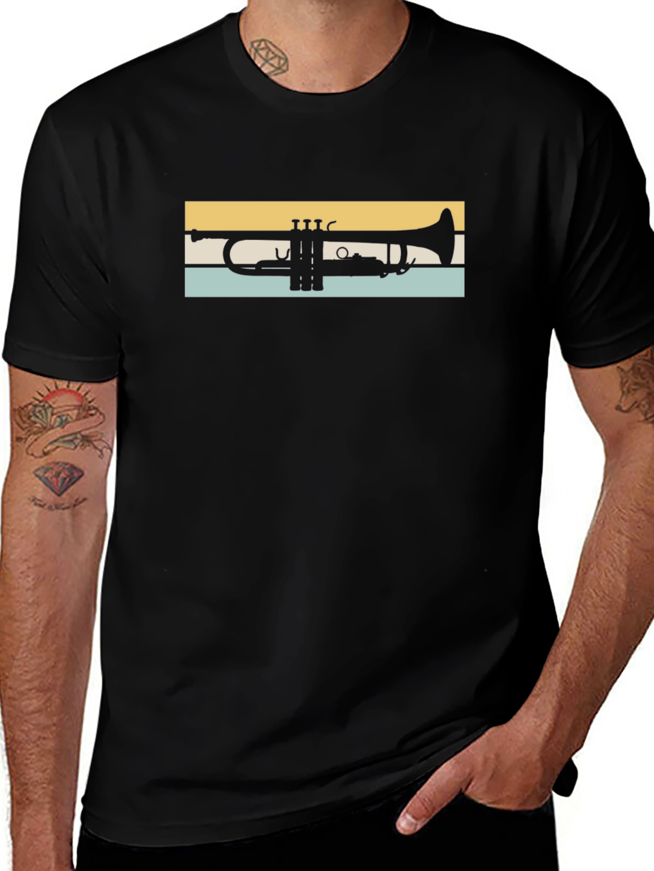 Trumpet Silhouette Graphic Tee