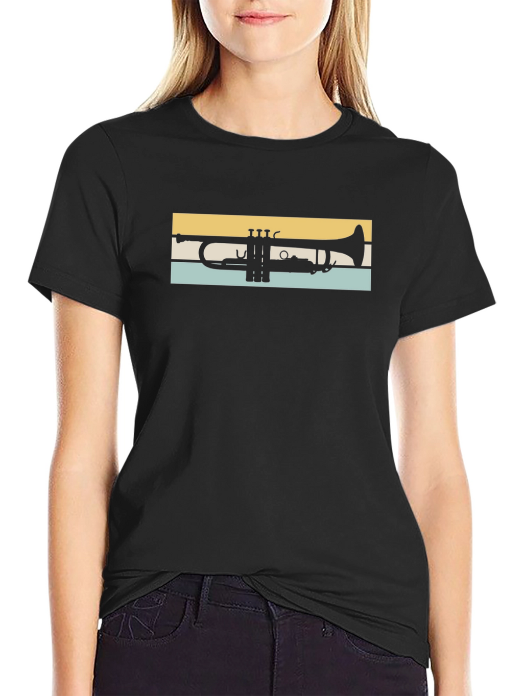 Trumpet Silhouette Graphic Tee