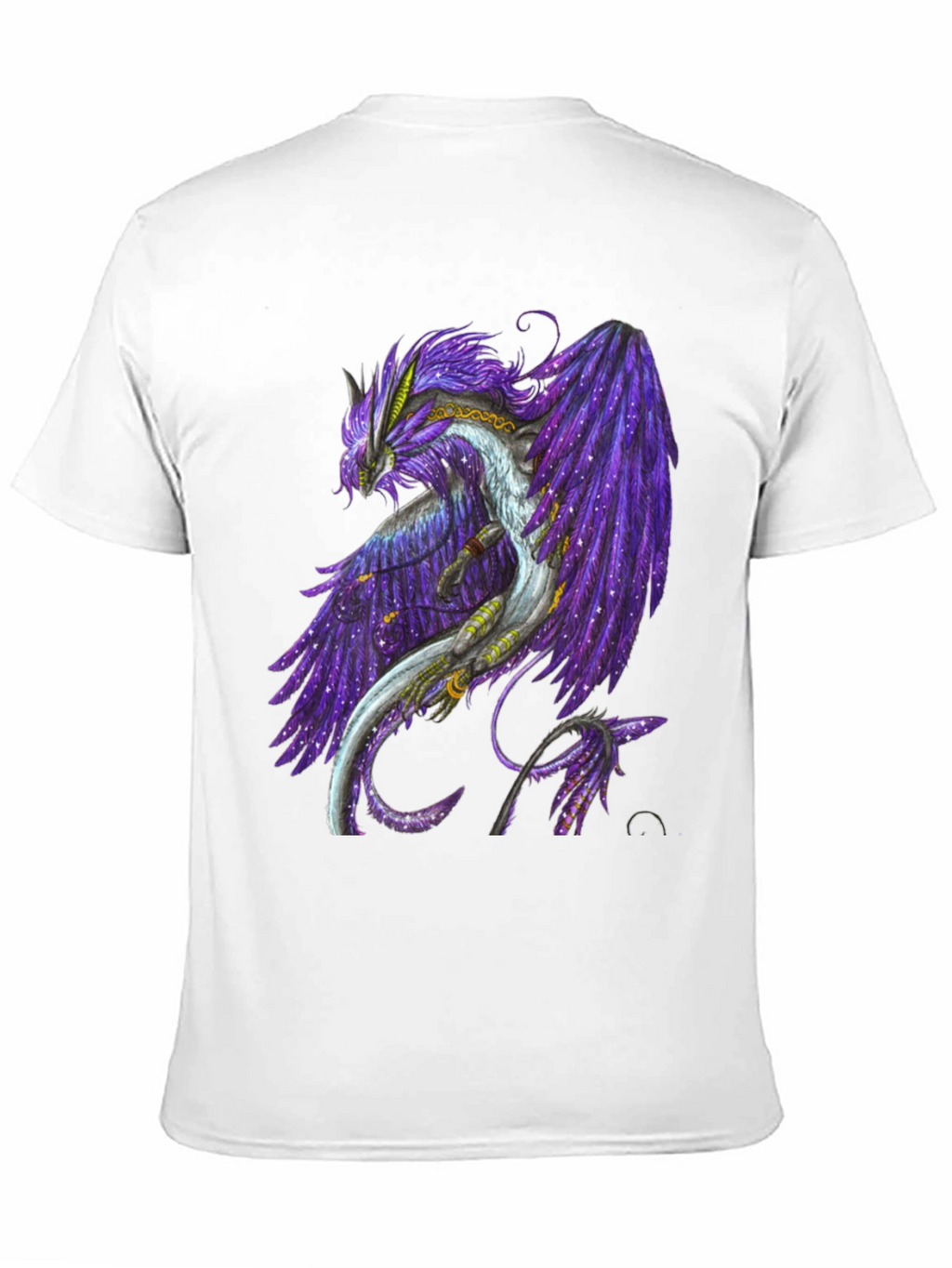 Galaxy Dragon Graphic Tee - Black