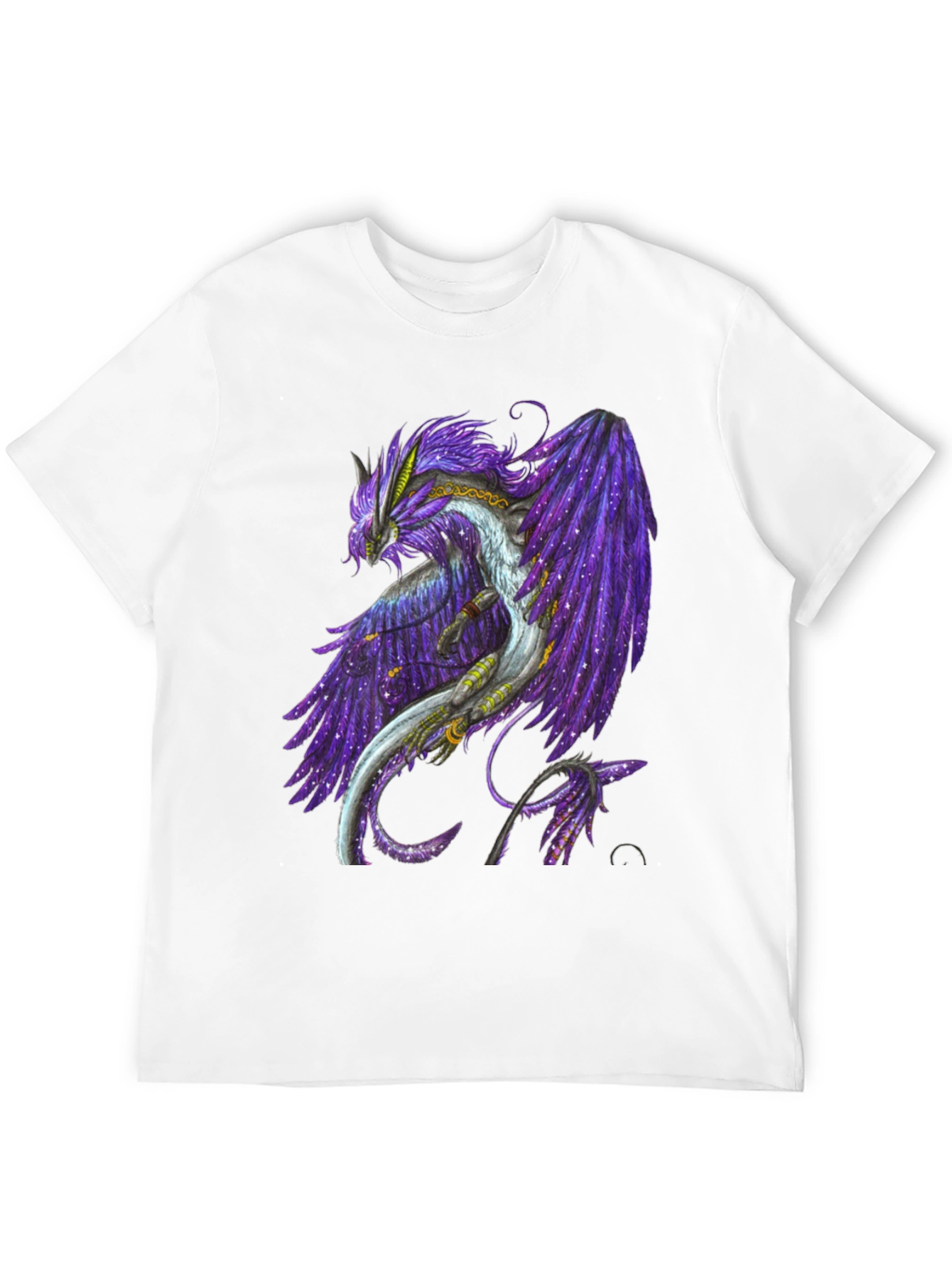 Galaxy Dragon Graphic Tee - Black