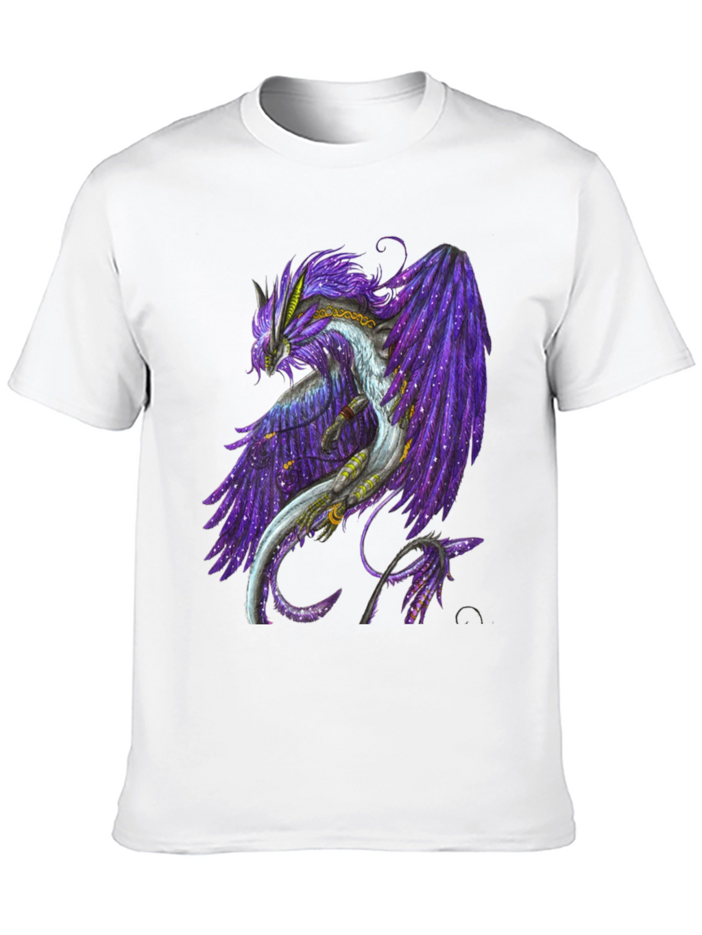Galaxy Dragon Graphic Tee - Black