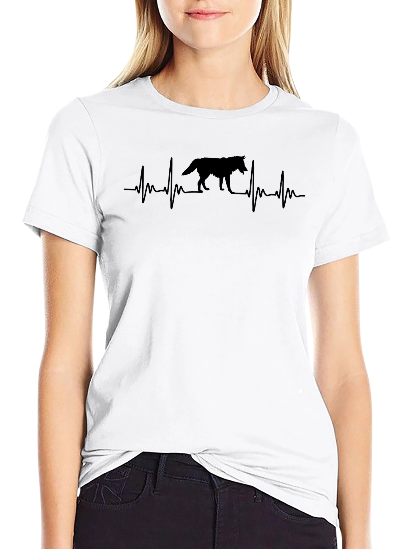 Wolf Heartbeat T-Shirt - Animal Lover Tee