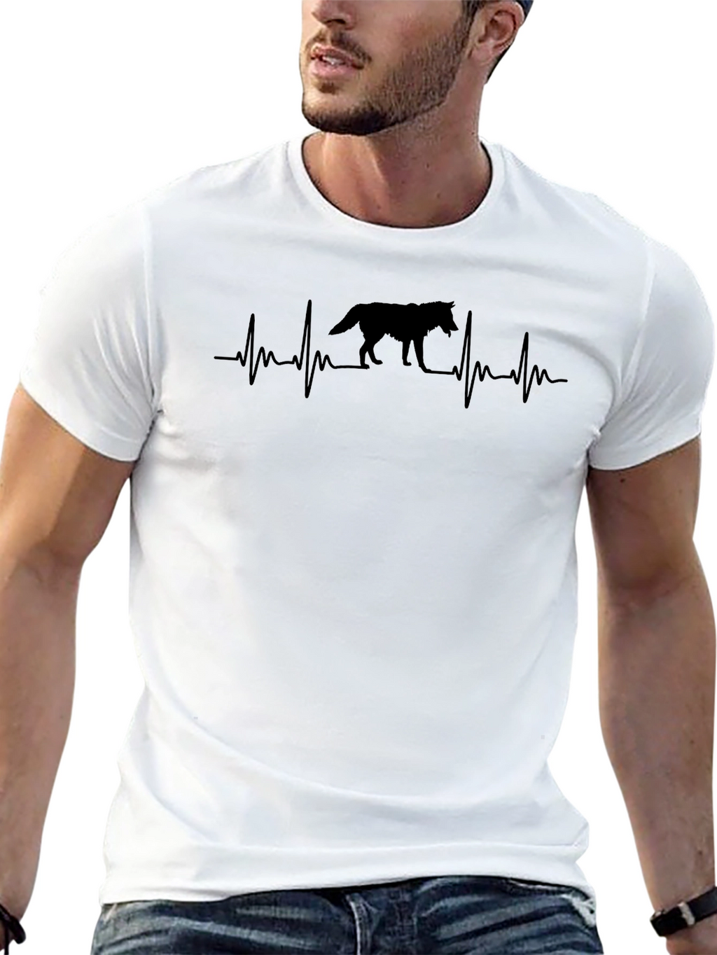 Wolf Heartbeat T-Shirt - Animal Lover Tee