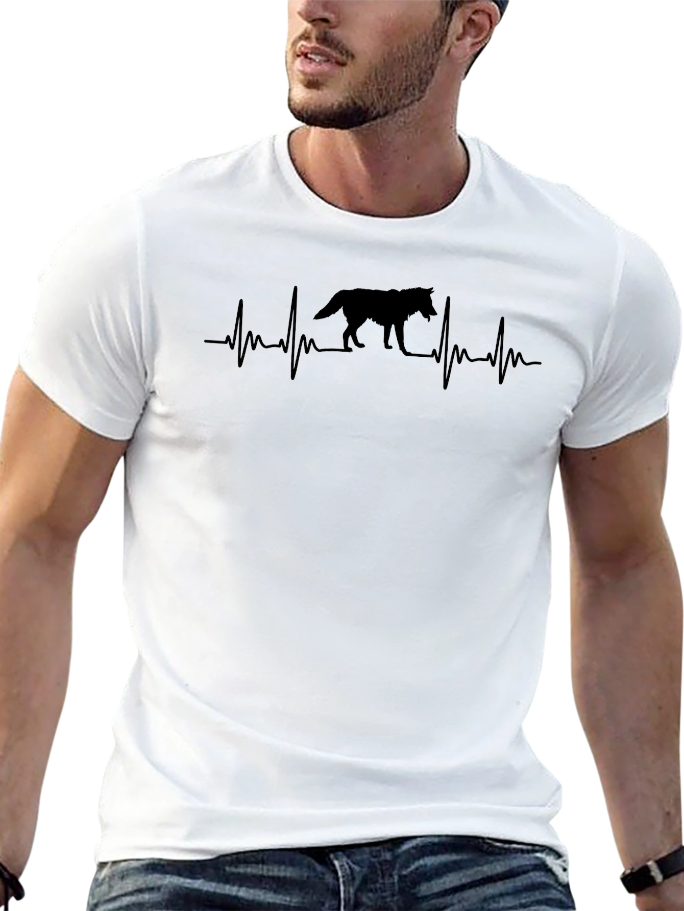 Wolf Heartbeat T-Shirt - Animal Lover Tee