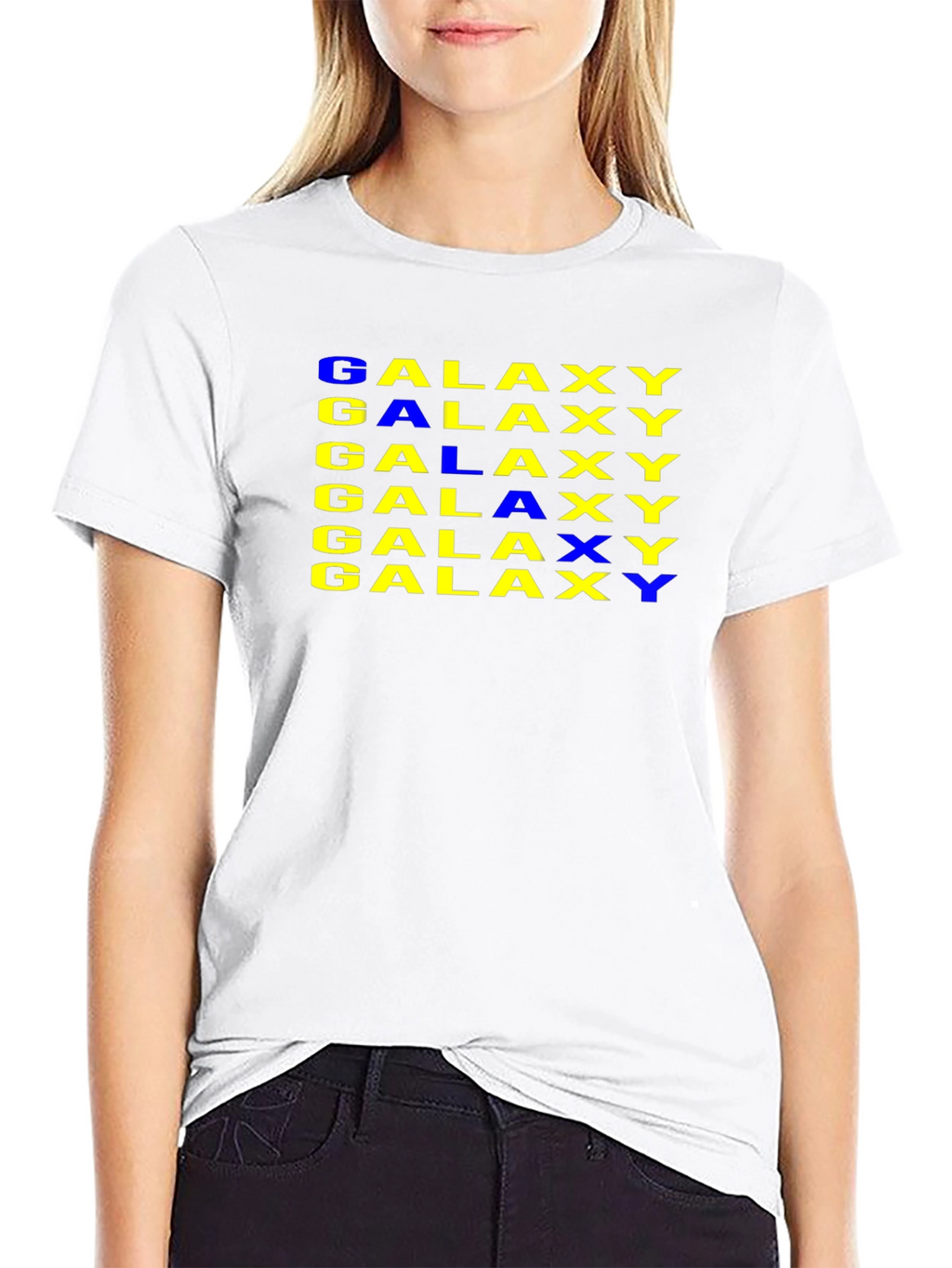 Galaxy Print Black T-Shirt