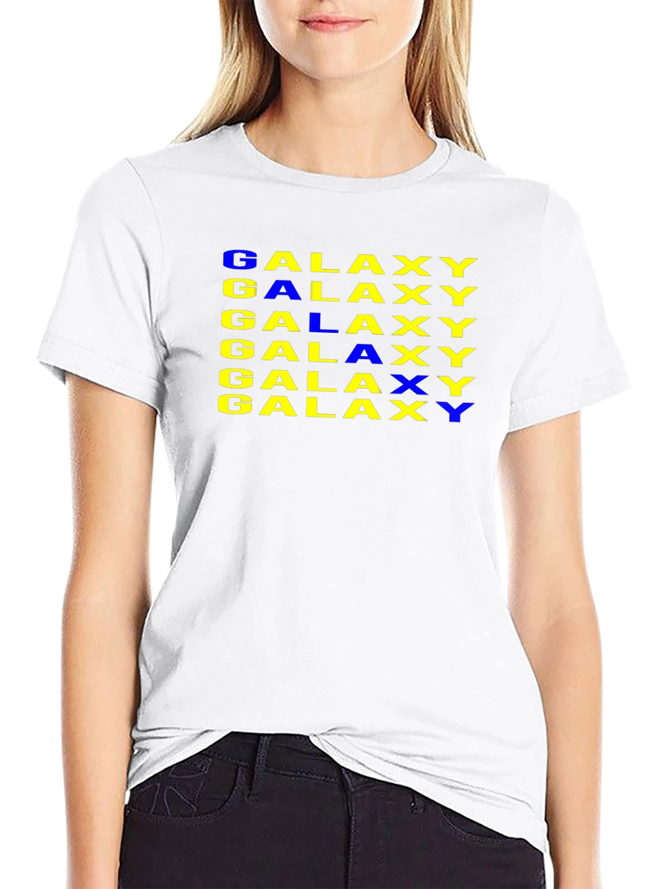Galaxy Print Black T-Shirt