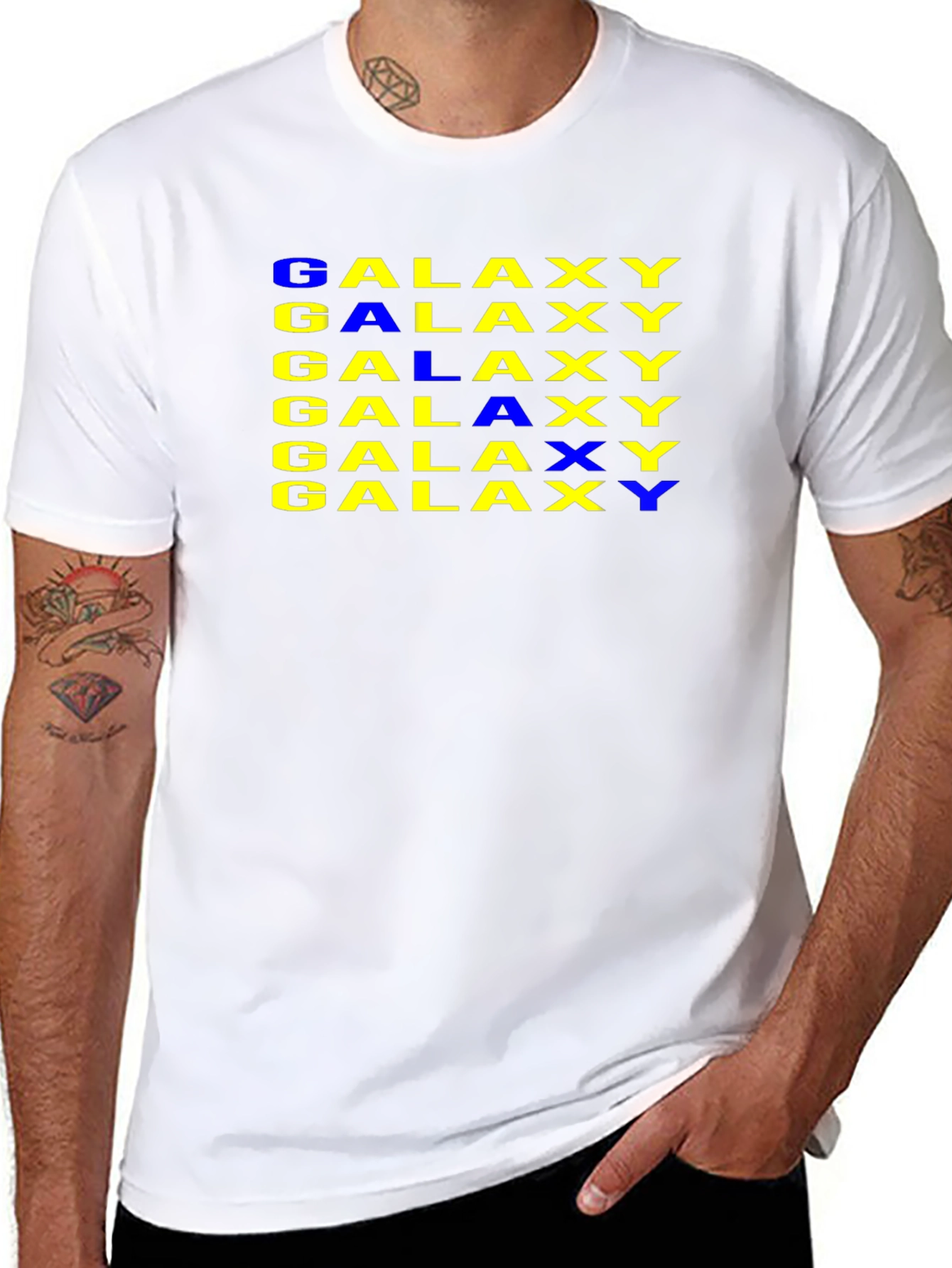 Galaxy Print Black T-Shirt