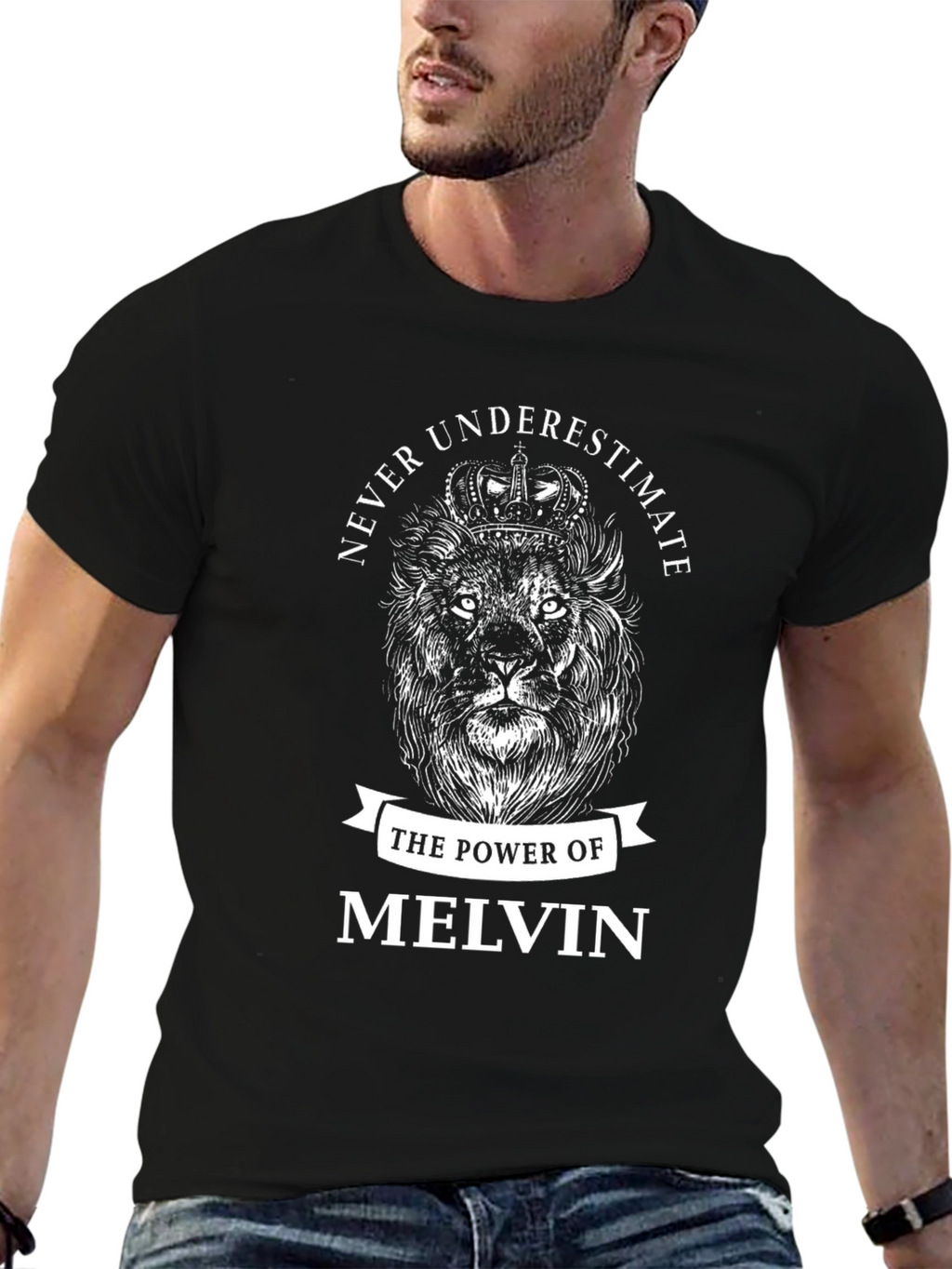 Never Underestimate Melvin Lion Graphic Tee