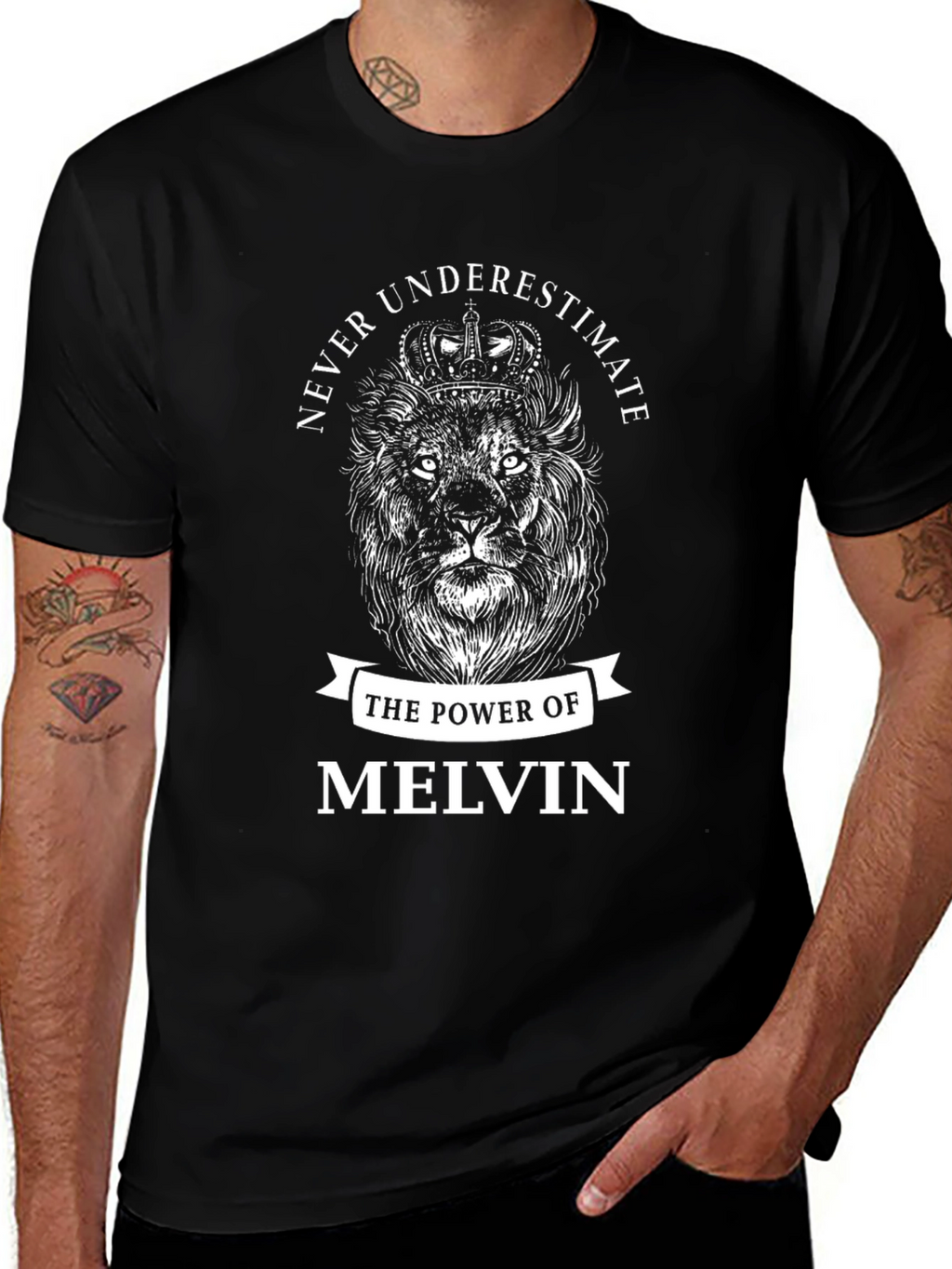 Never Underestimate Melvin Lion Graphic Tee
