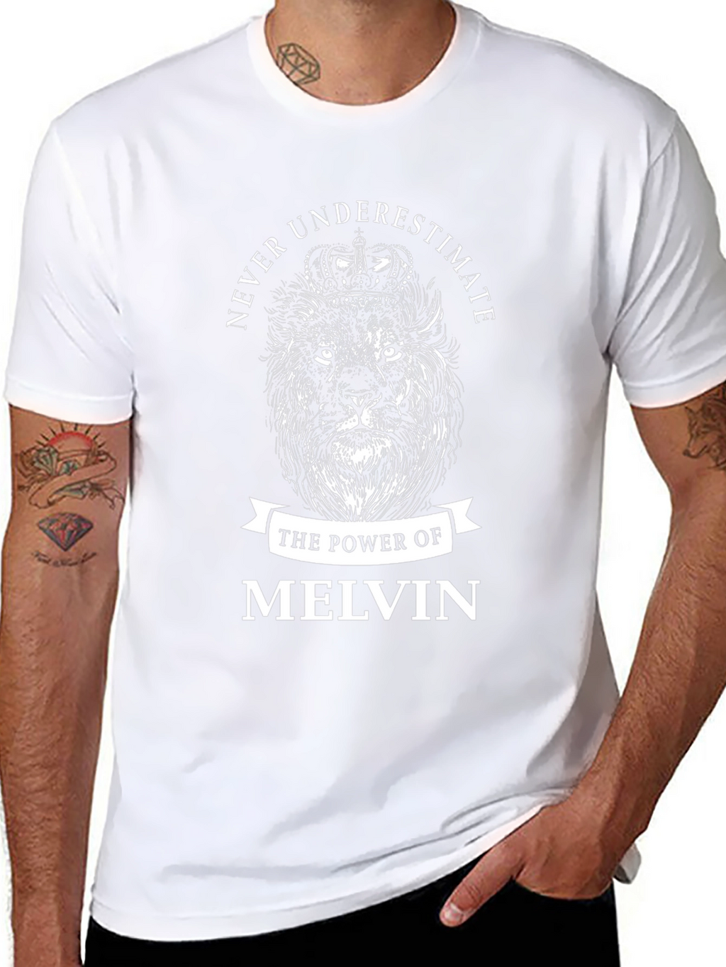 Never Underestimate Melvin Lion Graphic Tee