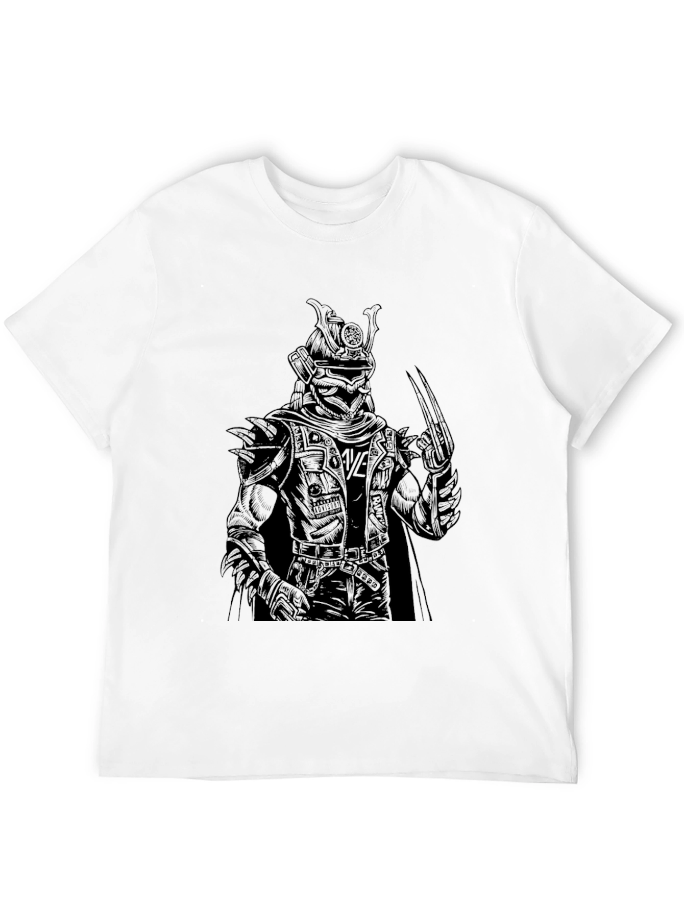 Samurai Warrior Graphic Tee - Black