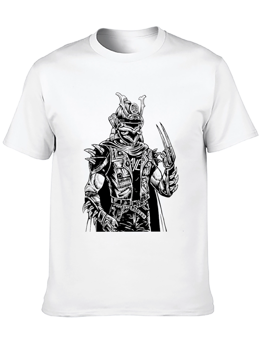 Samurai Warrior Graphic Tee - Black