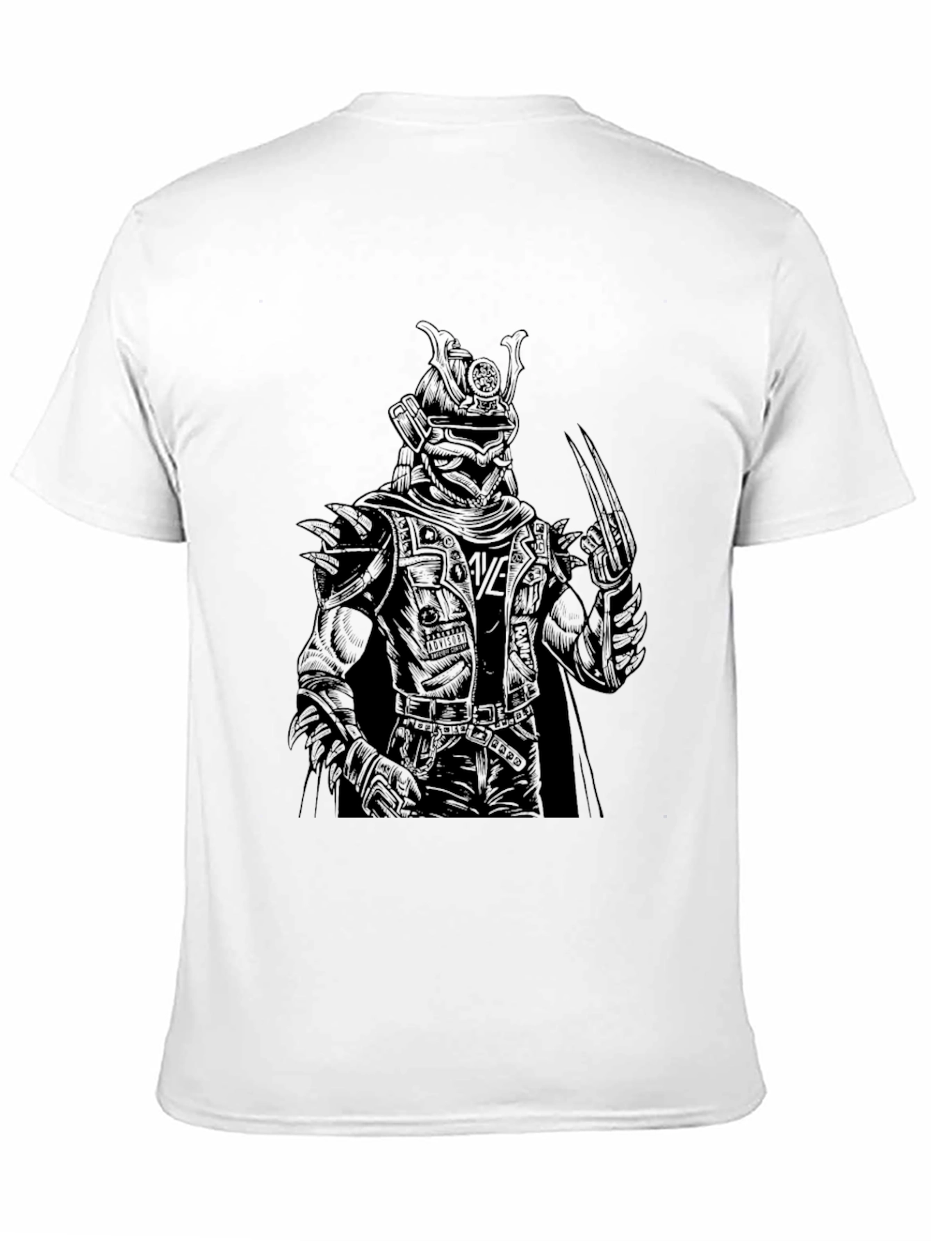 Samurai Warrior Graphic Tee - Black