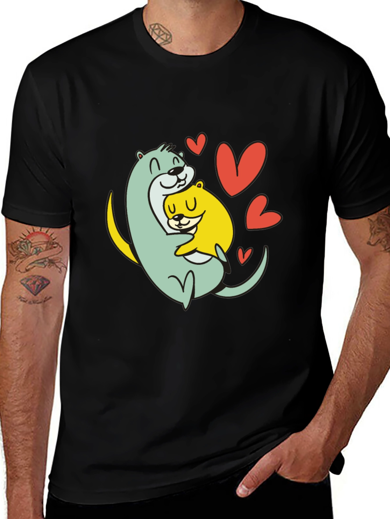 Otter Love T-Shirt - Cute Graphic Tee