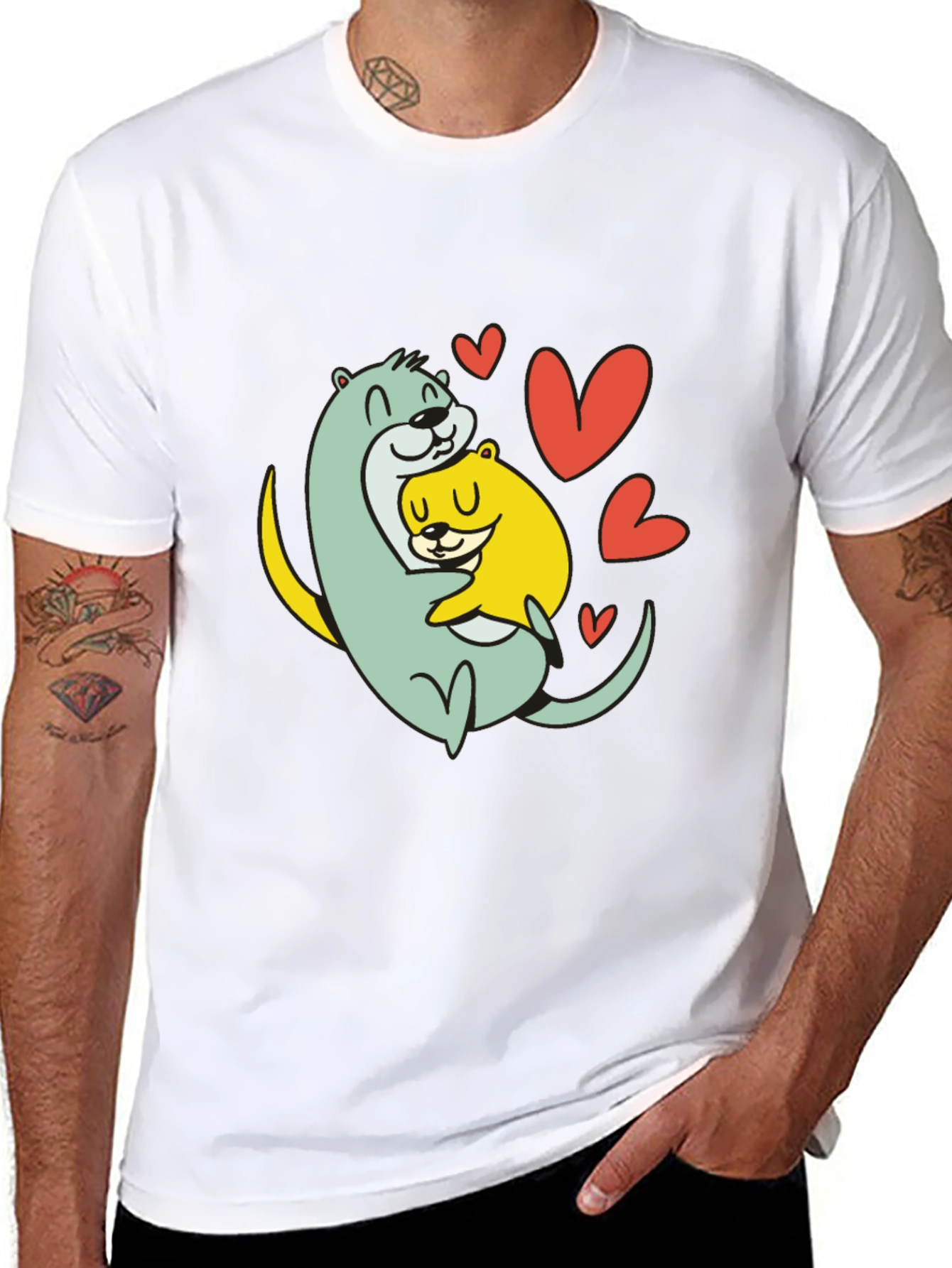 Otter Love T-Shirt - Cute Graphic Tee