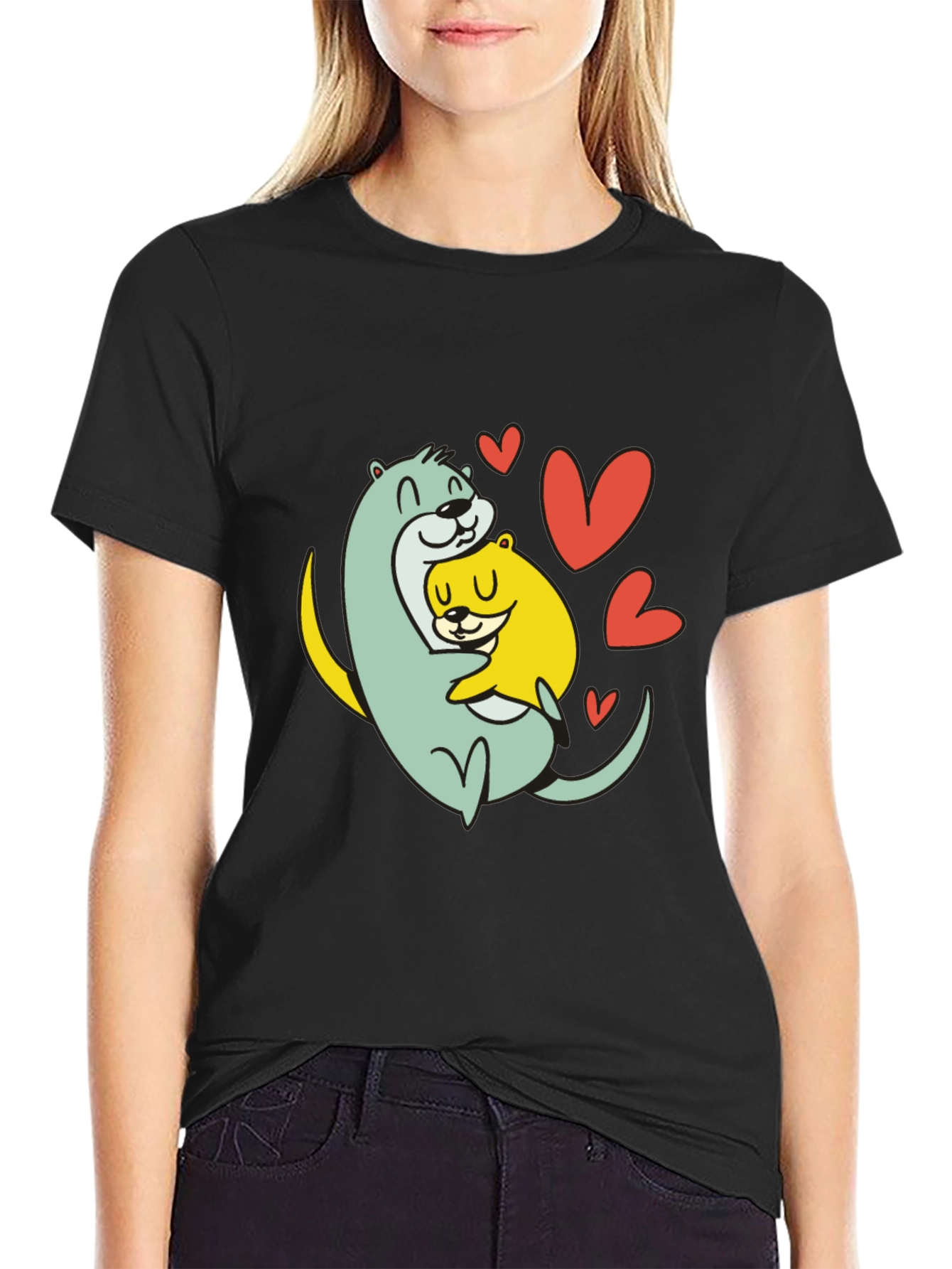 Otter Love T-Shirt - Cute Graphic Tee