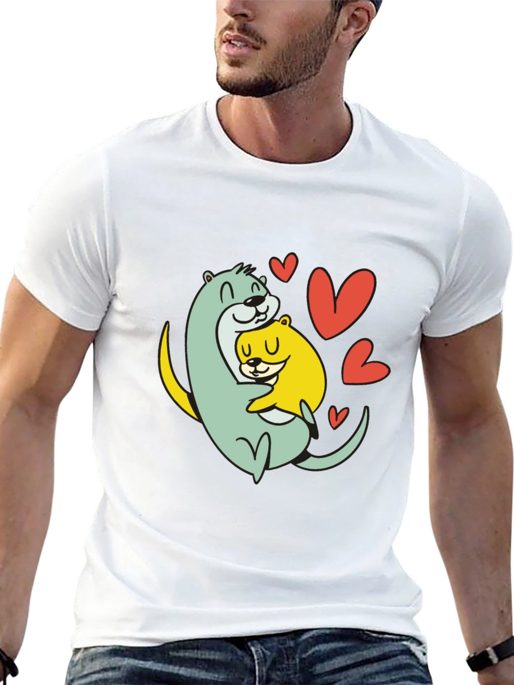 Otter Love T-Shirt - Cute Graphic Tee