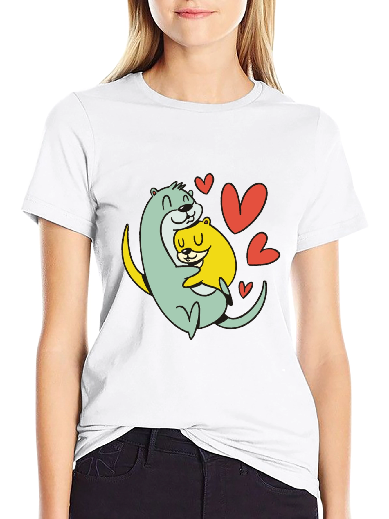 Otter Love T-Shirt - Cute Graphic Tee