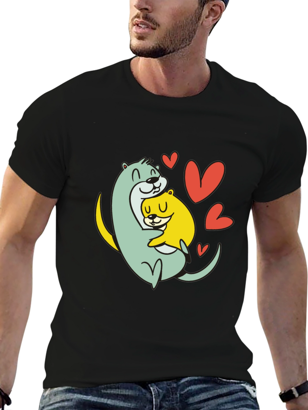 Otter Love T-Shirt - Cute Graphic Tee