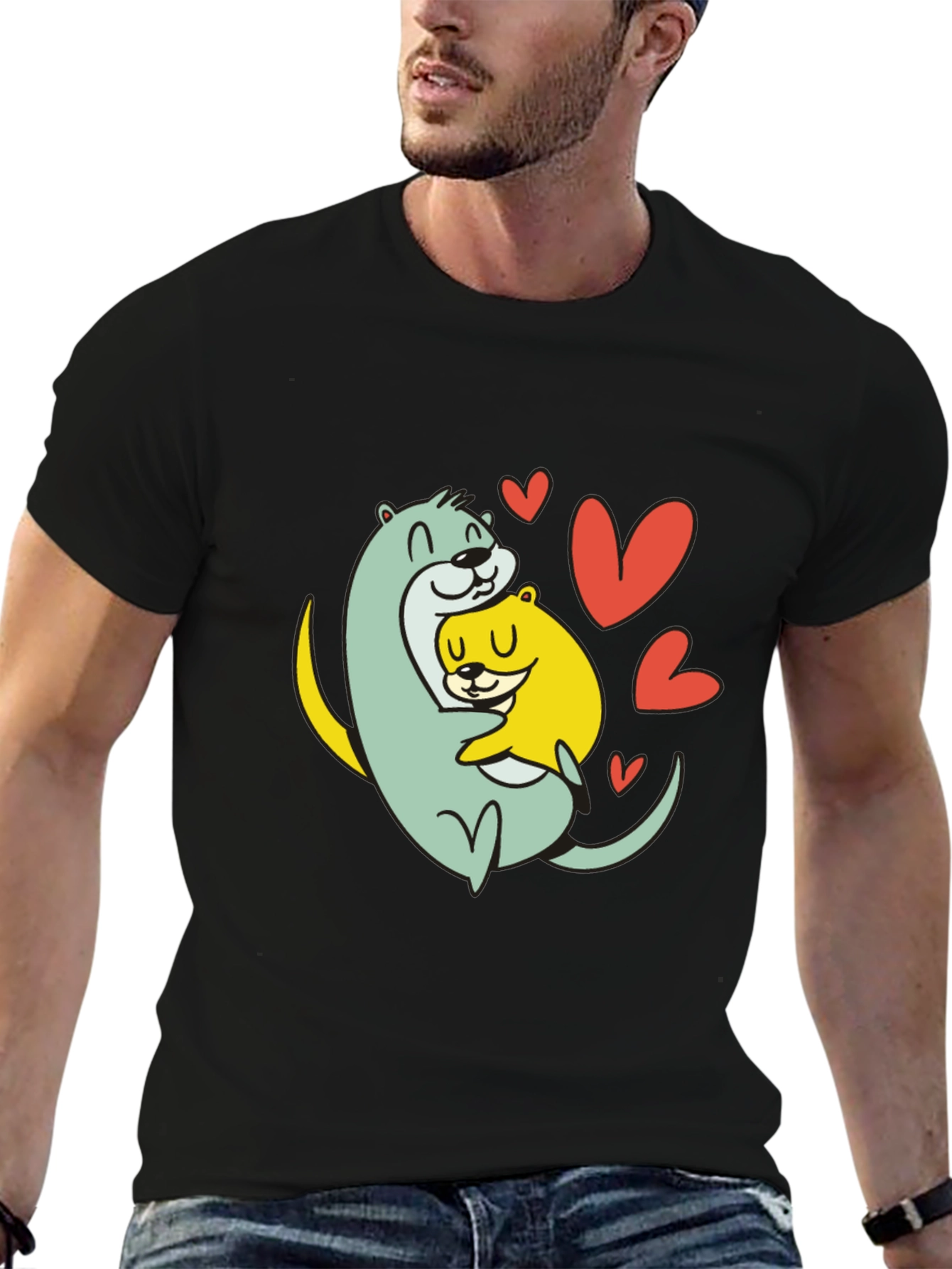 Otter Love T-Shirt - Cute Graphic Tee