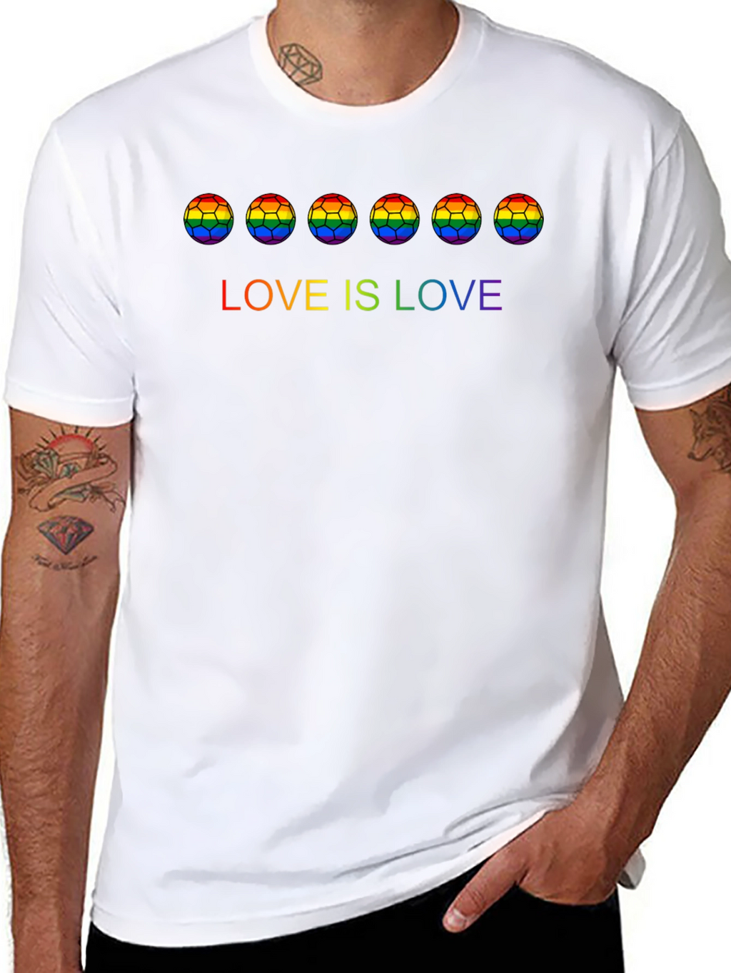 Love is Love LGBTQ+ Pride Soccer T-Shirt