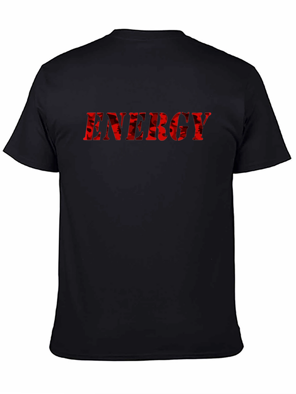 Energy Camo Letter Black T-Shirt