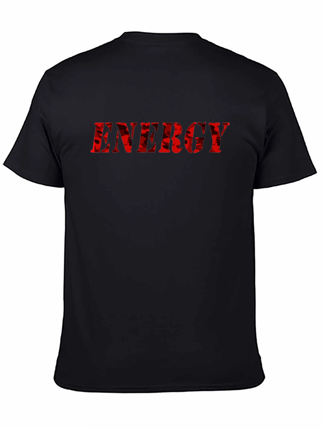 Energy Camo Letter Black T-Shirt