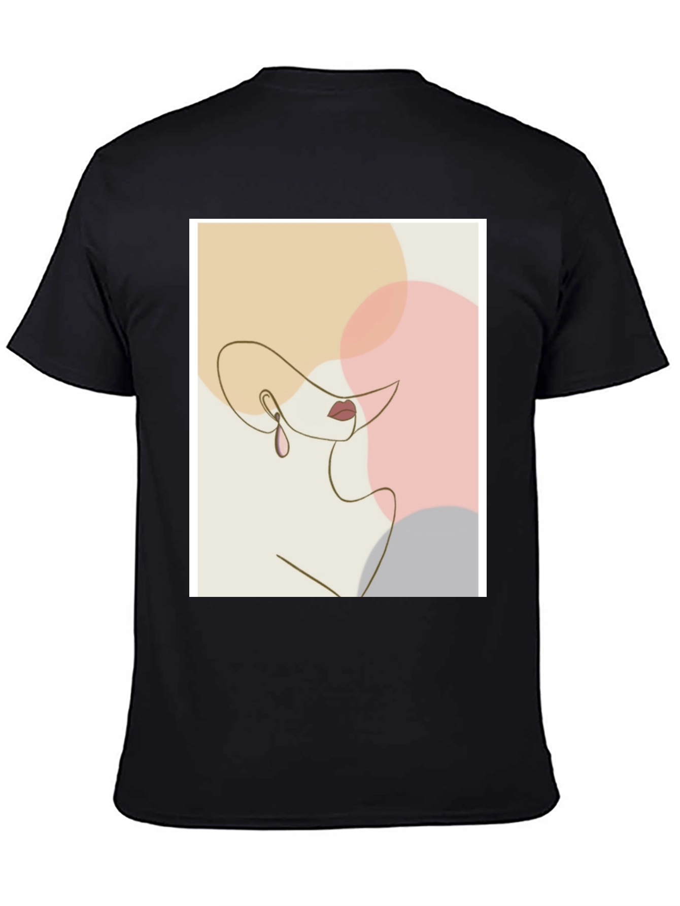 Abstract Woman Line Art Graphic Tee - Modern Minimalist T-Shirt