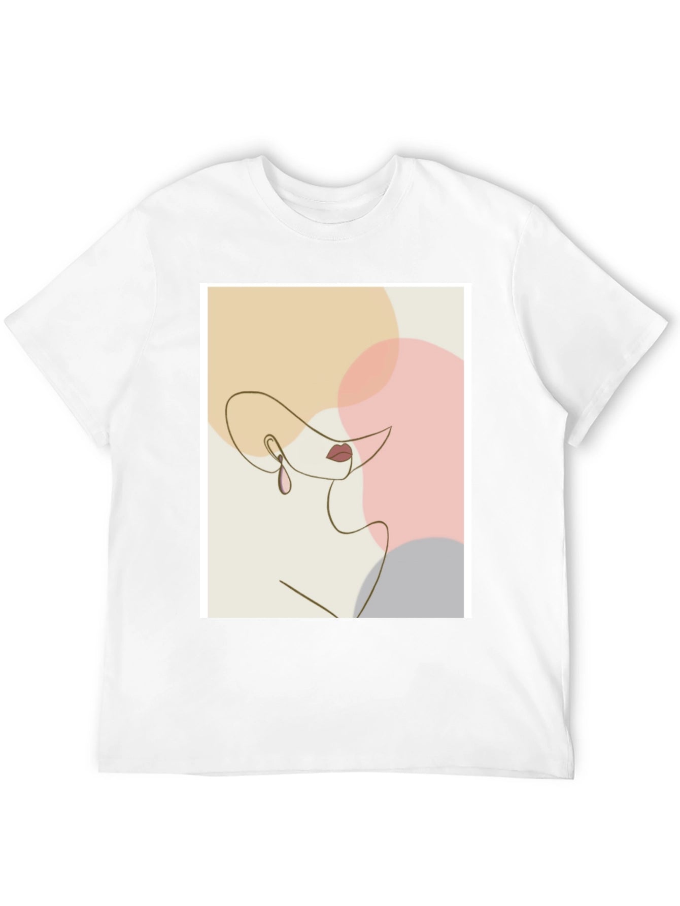 Abstract Woman Line Art Graphic Tee - Modern Minimalist T-Shirt